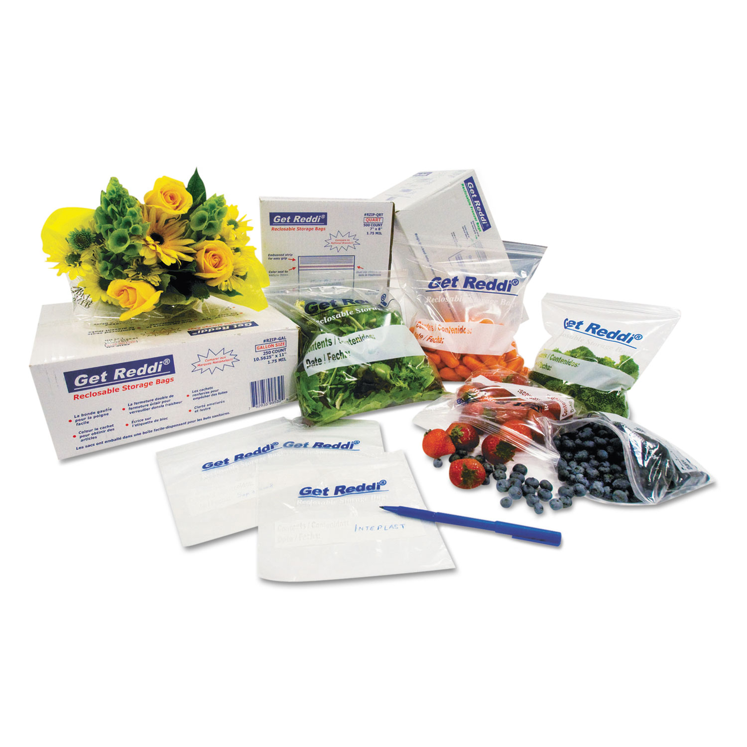 Inteplast Group PB060315 Get Reddi 6 x 3 x 15 Plastic Food Bag -  1000/Case