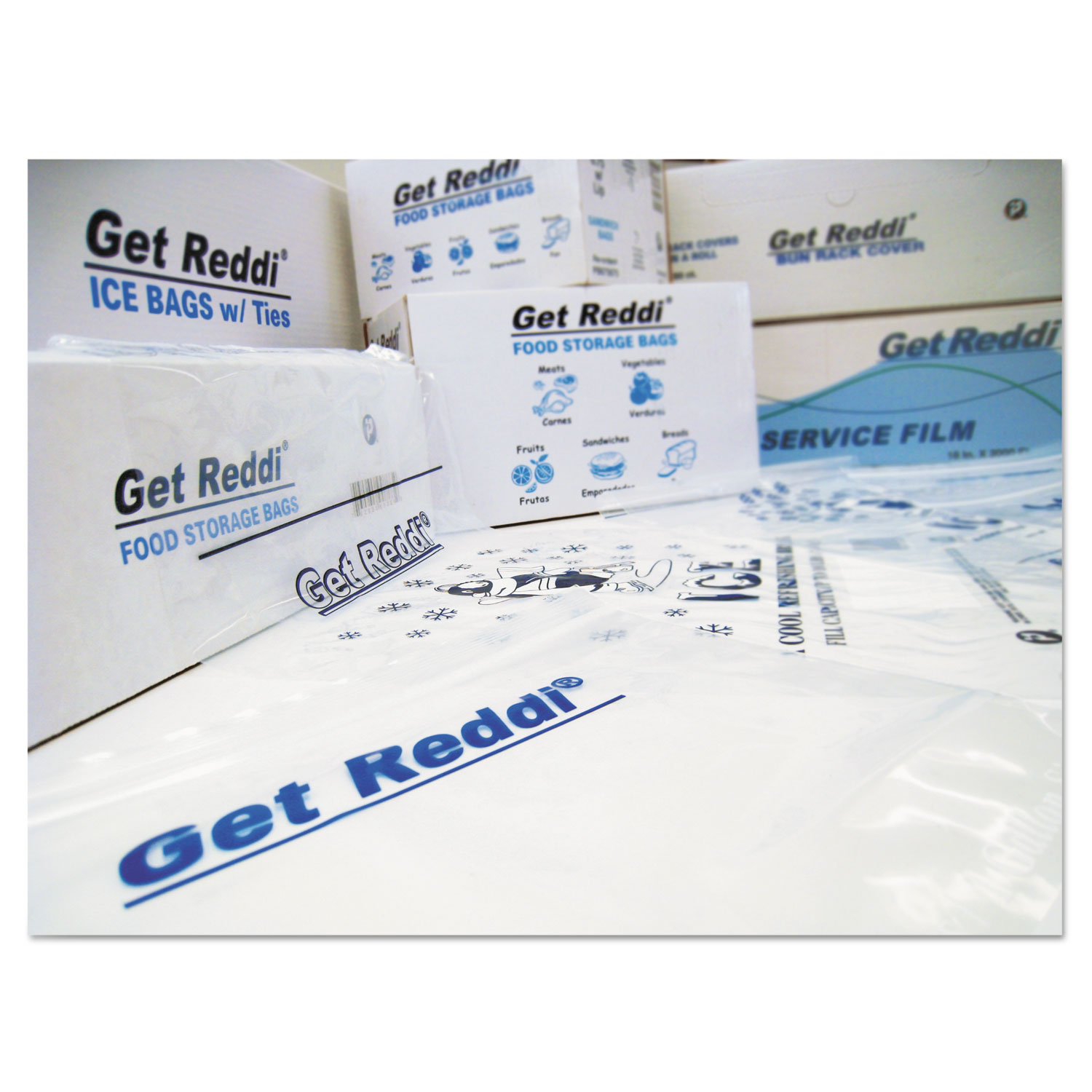 Get Reddi Food & Poly Bag, 8 x 3 x 15, 4.5-Quart, 0.68 Mil, Clear, 1000/Carton
