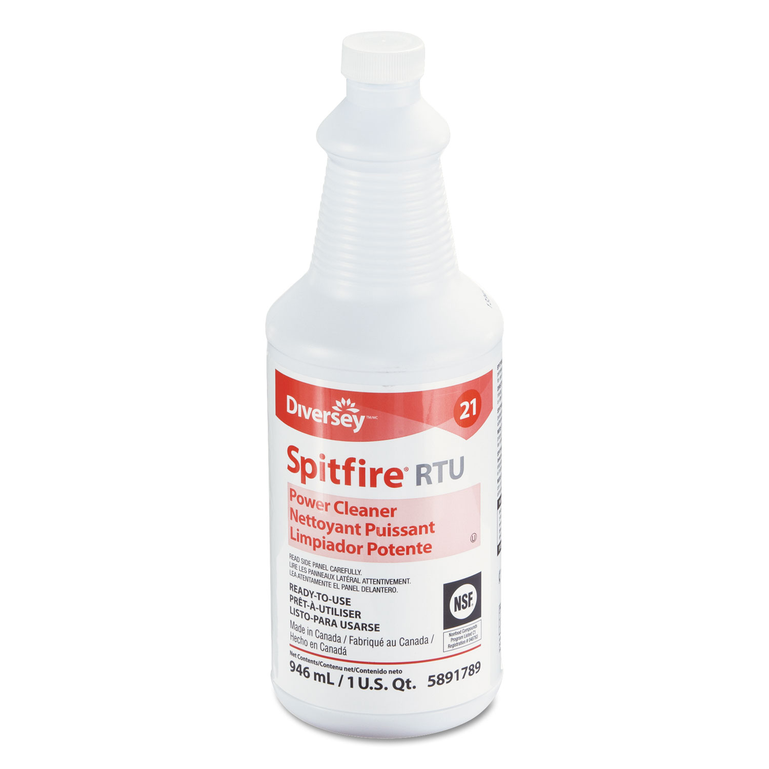  Diversey 95891789 Spitfire Power Cleaner, Liquid, 32 oz Spray Bottle, Fresh Pine Scent (DVO95891789) 