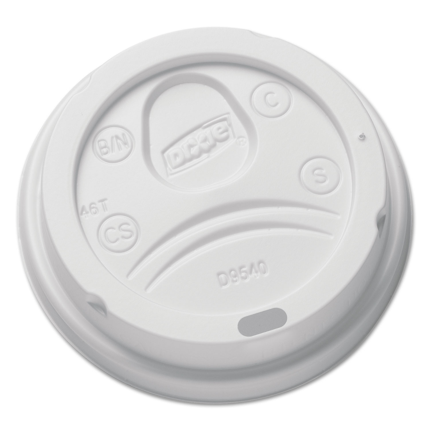  Dixie DL9540 Sip-Through Dome Hot Drink Lids for 10 oz Cups, White, 100/Pack (DXEDL9540) 