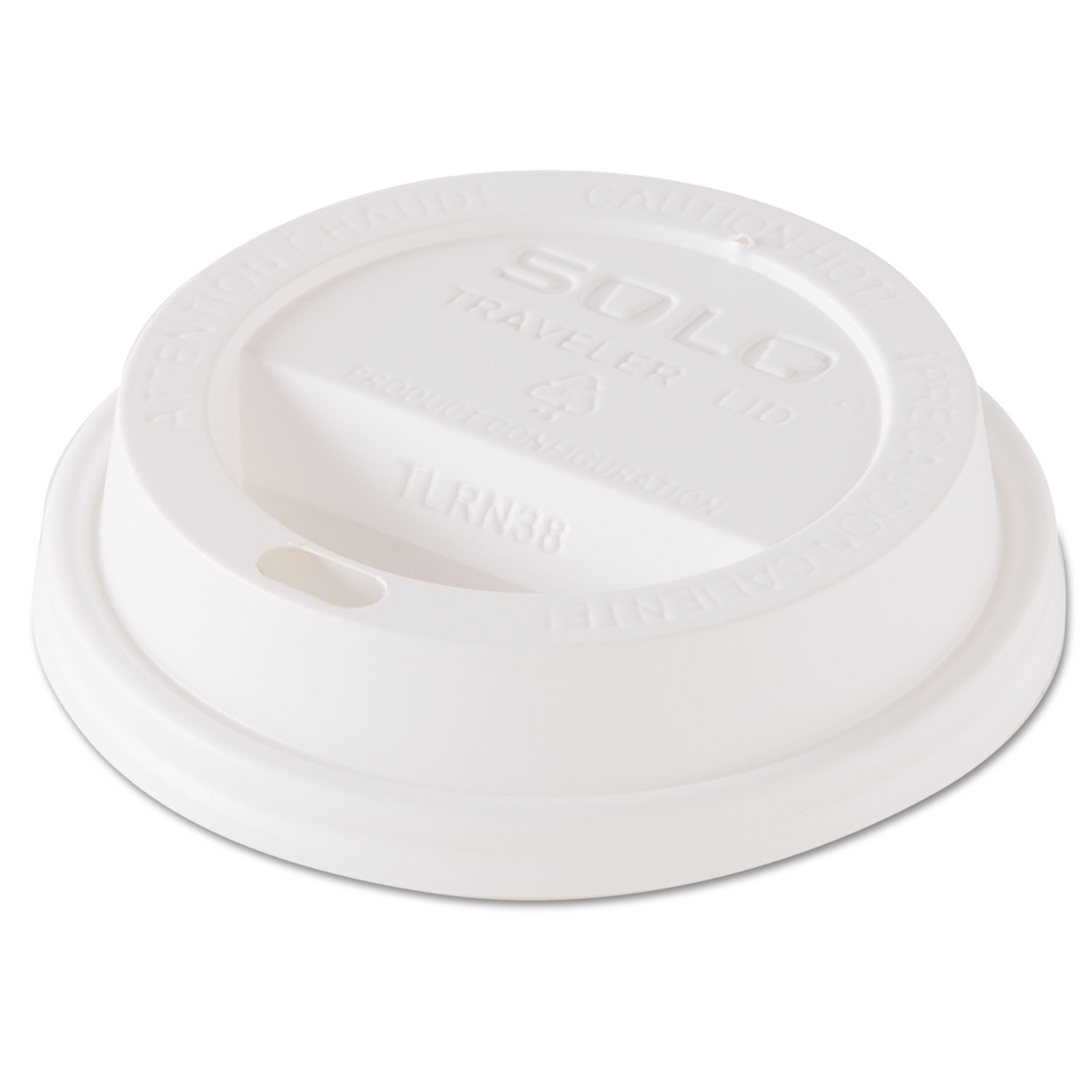  Dart TL38R2-0007 Traveler Dome Hot Cup Lid, Fits 8oz Cups, White, 100/Pack, 10 Packs/Carton (SCCTL38R2) 