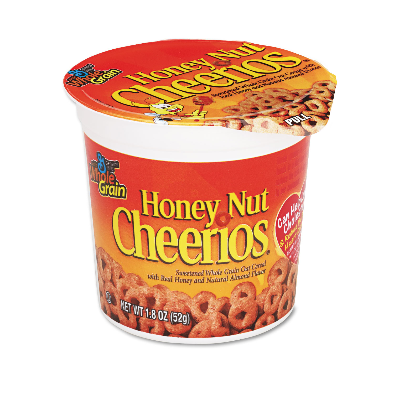 Honey Nut Cheerios Cereal, Single-Serve 1.8 oz Cup, 6/Pack - Zerbee
