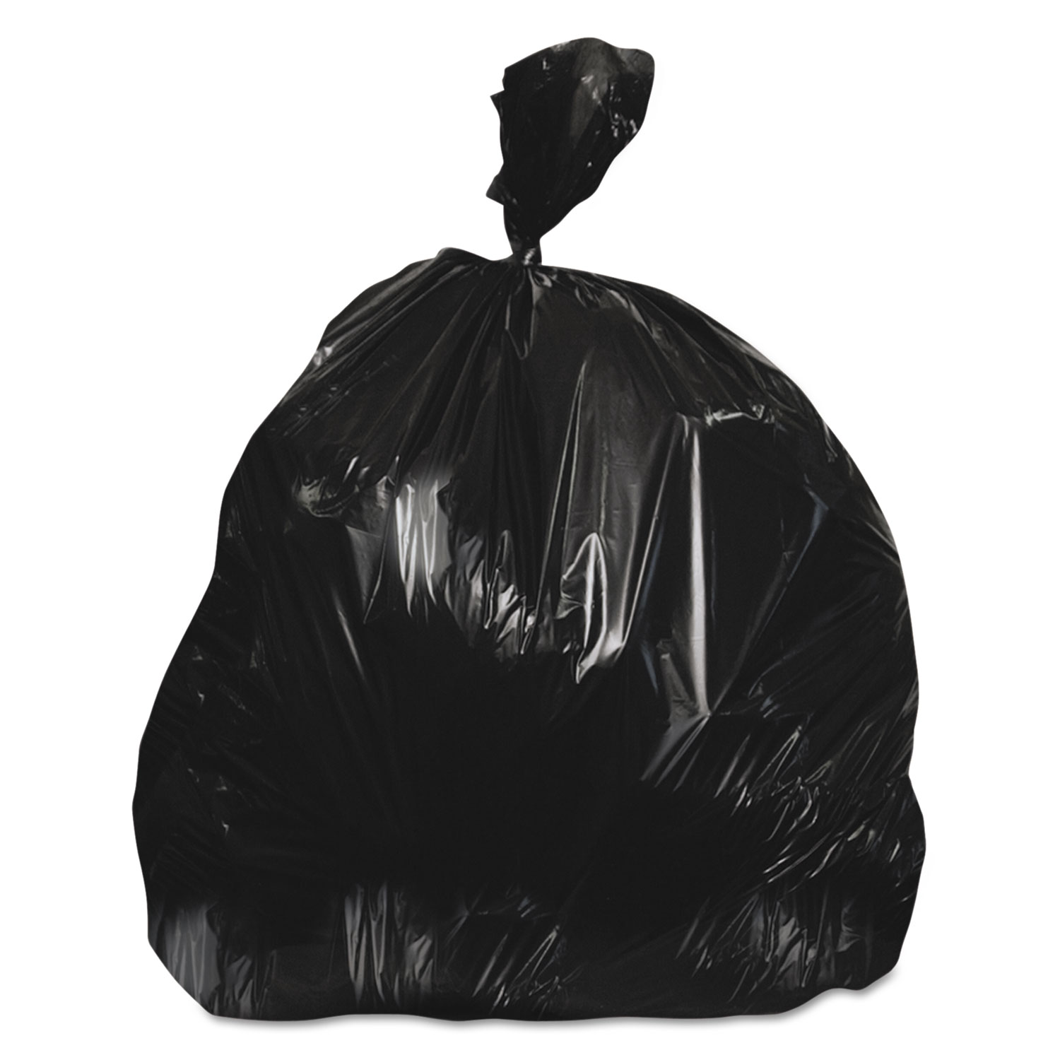 AMZ Supply Black Polyethylene Trash Bags 33x40 33 Gallon Garbage Can Liners  11 Micron Pack of 500 