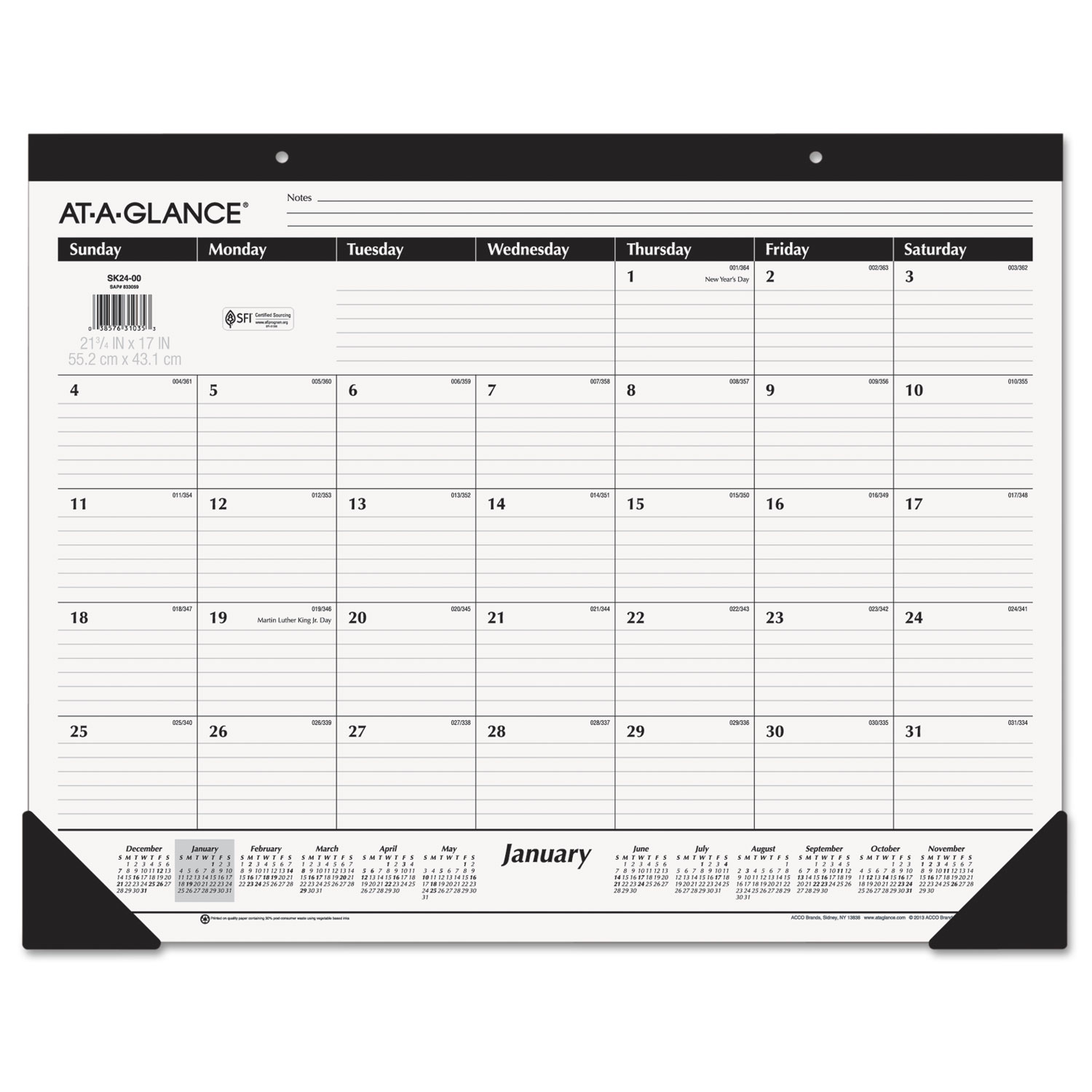 Ruled Desk Pad By At A Glance® Aagsk2400
