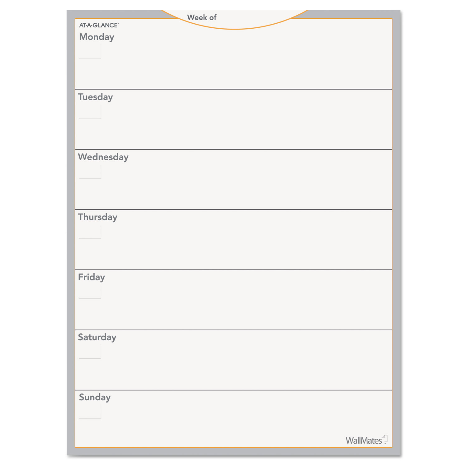  AT-A-GLANCE AW503028 WallMates Self-Adhesive Dry Erase Weekly Planning Surface, 18 x 24 (AAGAW503028) 