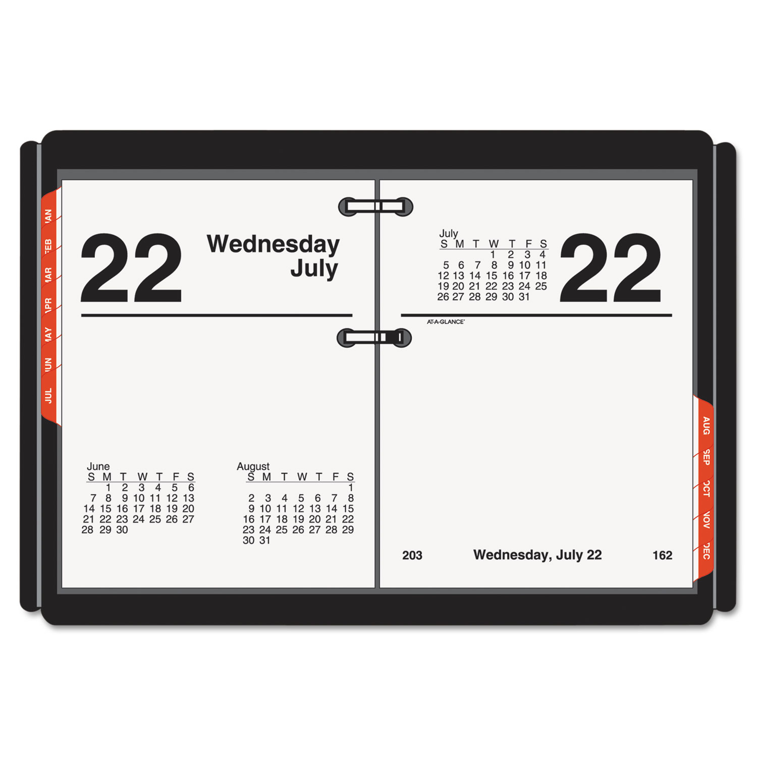 Compact Desk Calendar Refill, 3 x 3 3/4, White, 2018