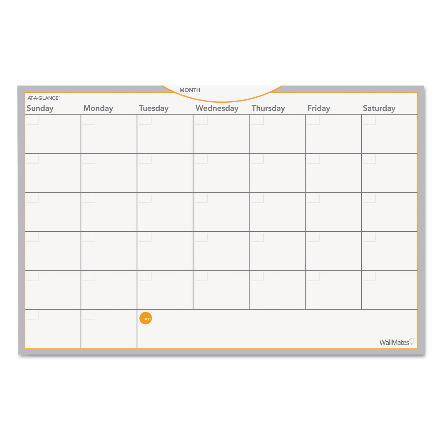  AT-A-GLANCE AW402028 WallMates Self-Adhesive Dry Erase Monthly Planning Surface, 18 x 12 (AAGAW402028) 