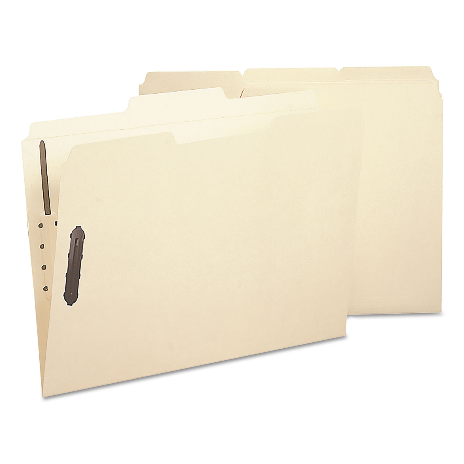  Smead 10545 Poly Top Tab Folder with Two Fasteners, 1/3-Cut Tabs, Letter Size, Manila, 24/Box (SMD10545) 