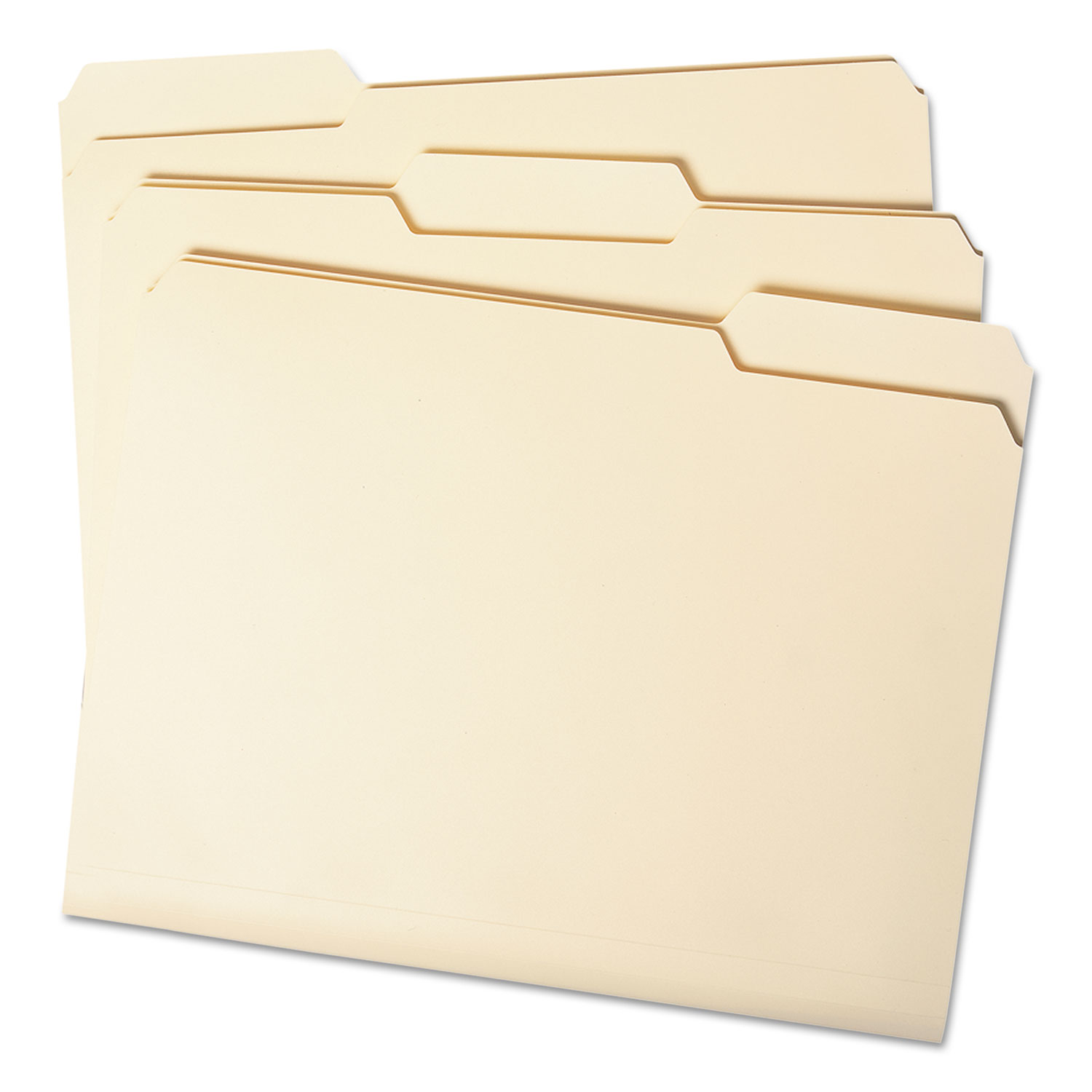 Smead 10343 WaterShed/CutLess File Folders 1/3 Cut Top Tab Letter Manila 100/Box 
