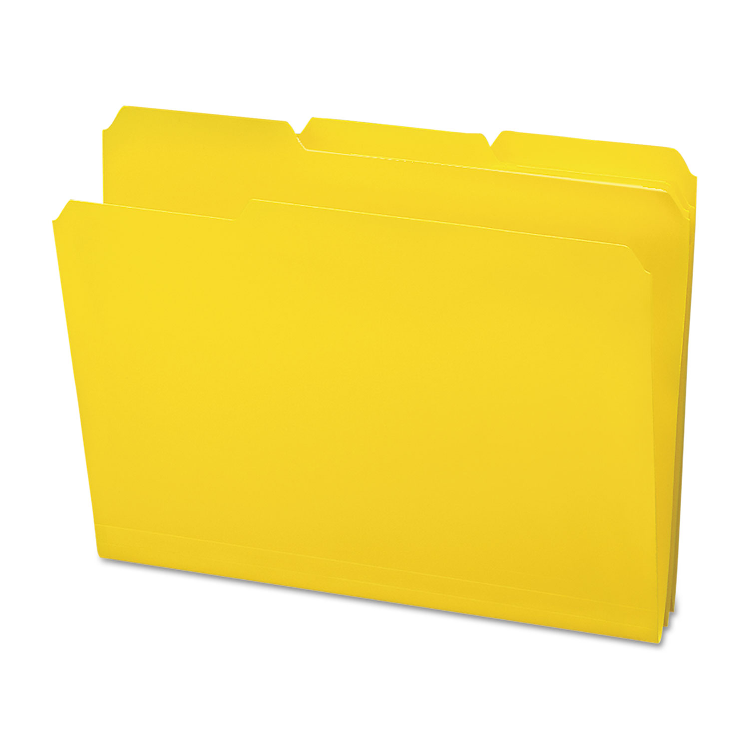  Smead 10504 Top Tab Poly Colored File Folders, 1/3-Cut Tabs, Letter Size, Yellow, 24/Box (SMD10504) 