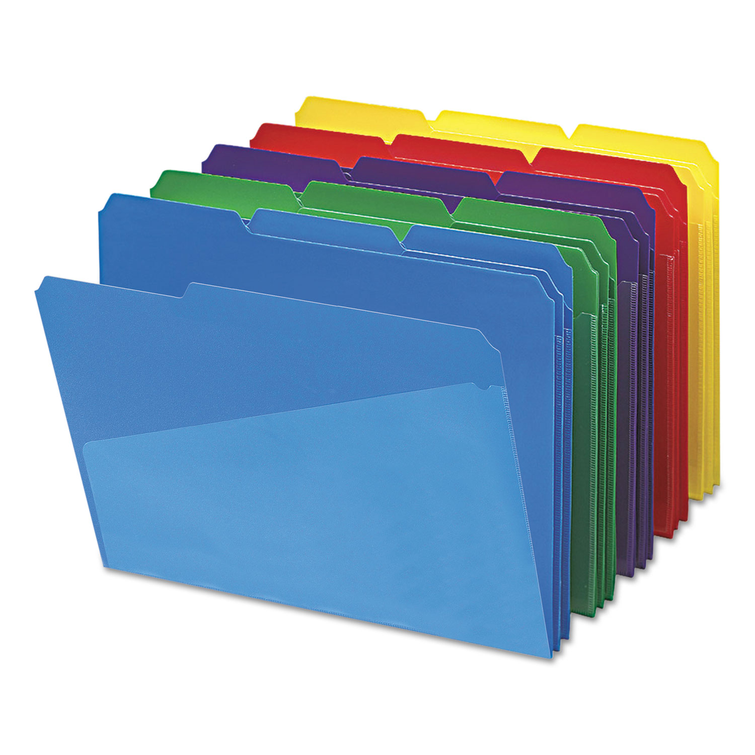 Slash Pocket Poly File Folders by Smead® SMD10540 - OnTimeSupplies.com