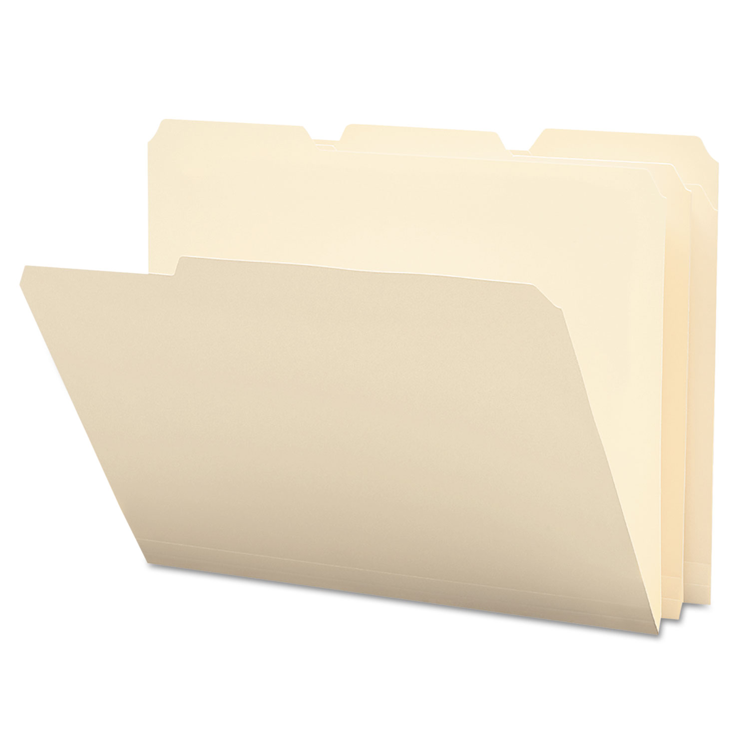 Tear/Moisture-Resist Poly File Folders, 1/3 Cut Top Tab, Letter, Manila, 12/Pack