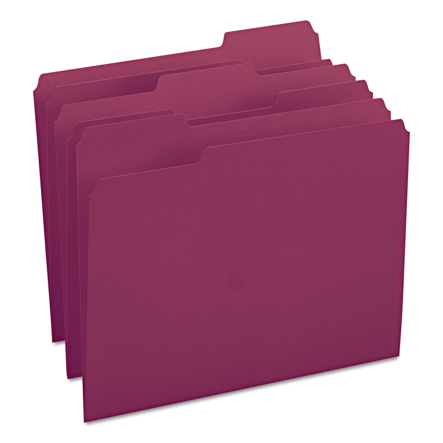  Smead 13093 Colored File Folders, 1/3-Cut Tabs, Letter Size, Maroon, 100/Box (SMD13093) 