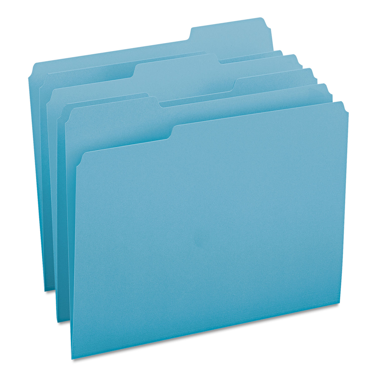  Smead 13143 Colored File Folders, 1/3-Cut Tabs, Letter Size, Teal, 100/Box (SMD13143) 