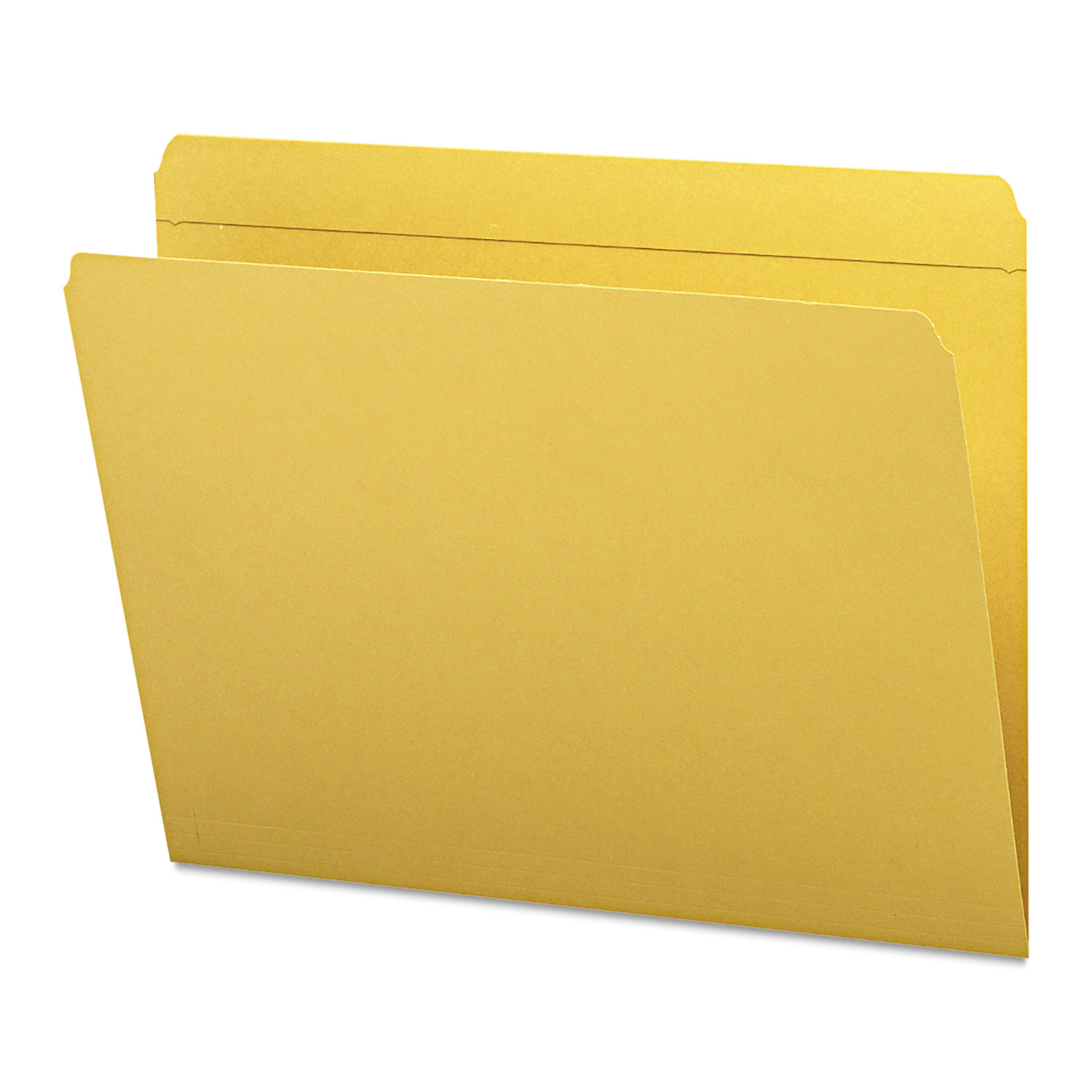  Smead 12210 Reinforced Top Tab Colored File Folders, Straight Tab, Letter Size, Goldenrod, 100/Box (SMD12210) 