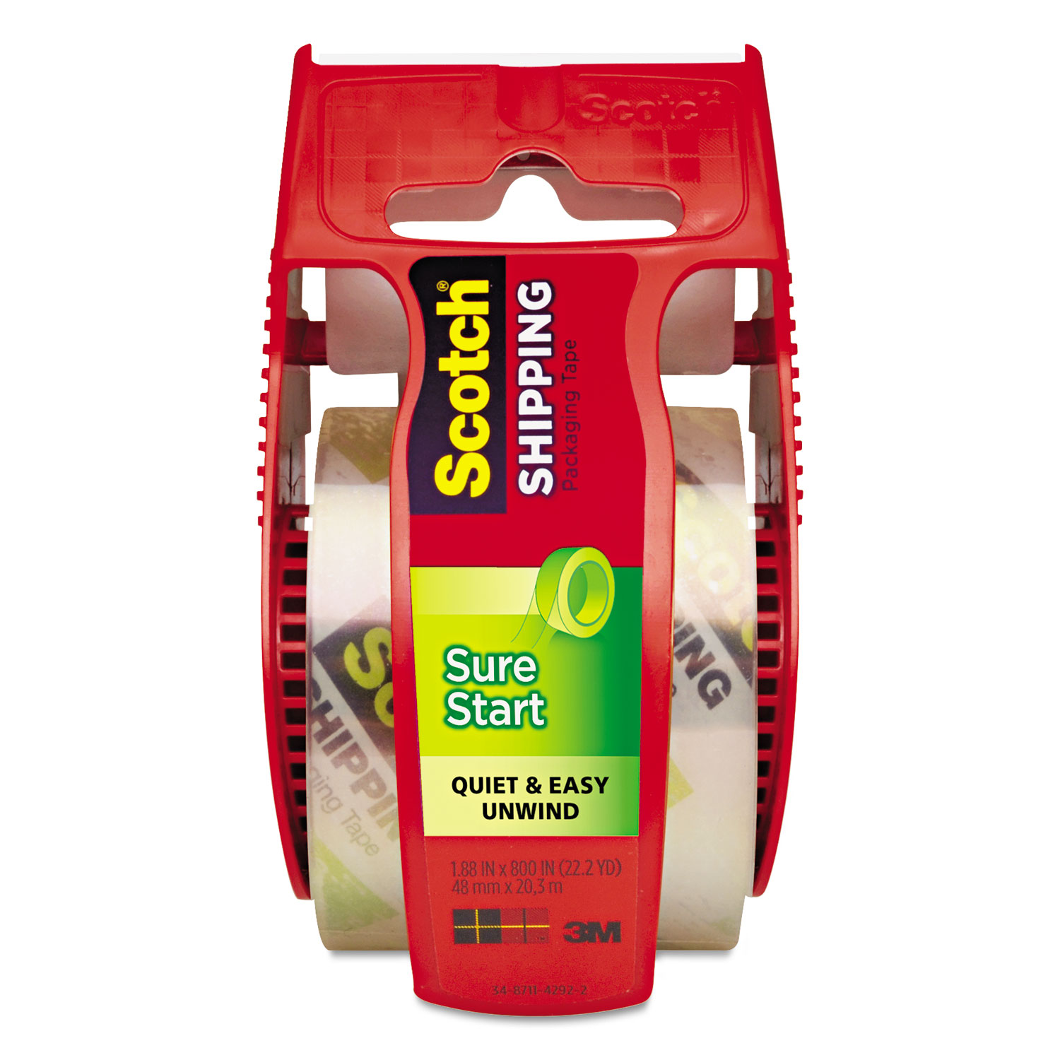 Sure Start Packaging Tape, 1.88 x 800, 1 1/2 Core, Clear