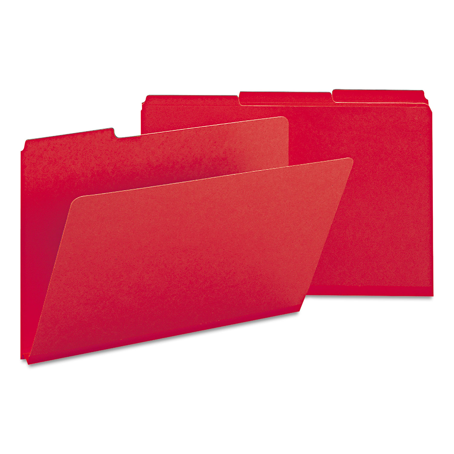 Recycled Folder, One Inch Expansion, 1/3 Top Tab, Legal, Bright Red, 25/Box