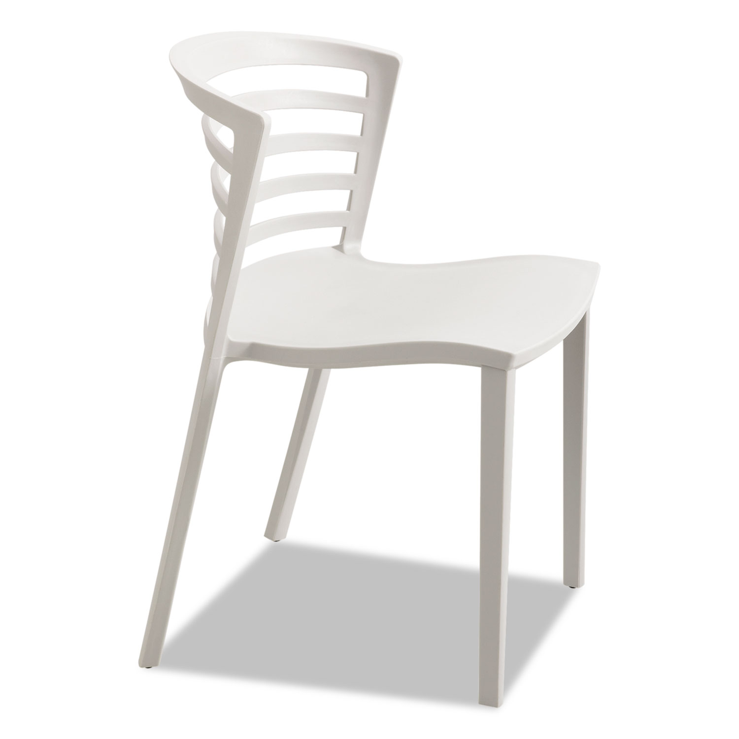 Entourage Stack Chairs, Gray Seat/Gray Back, Gray Base, 4/Carton