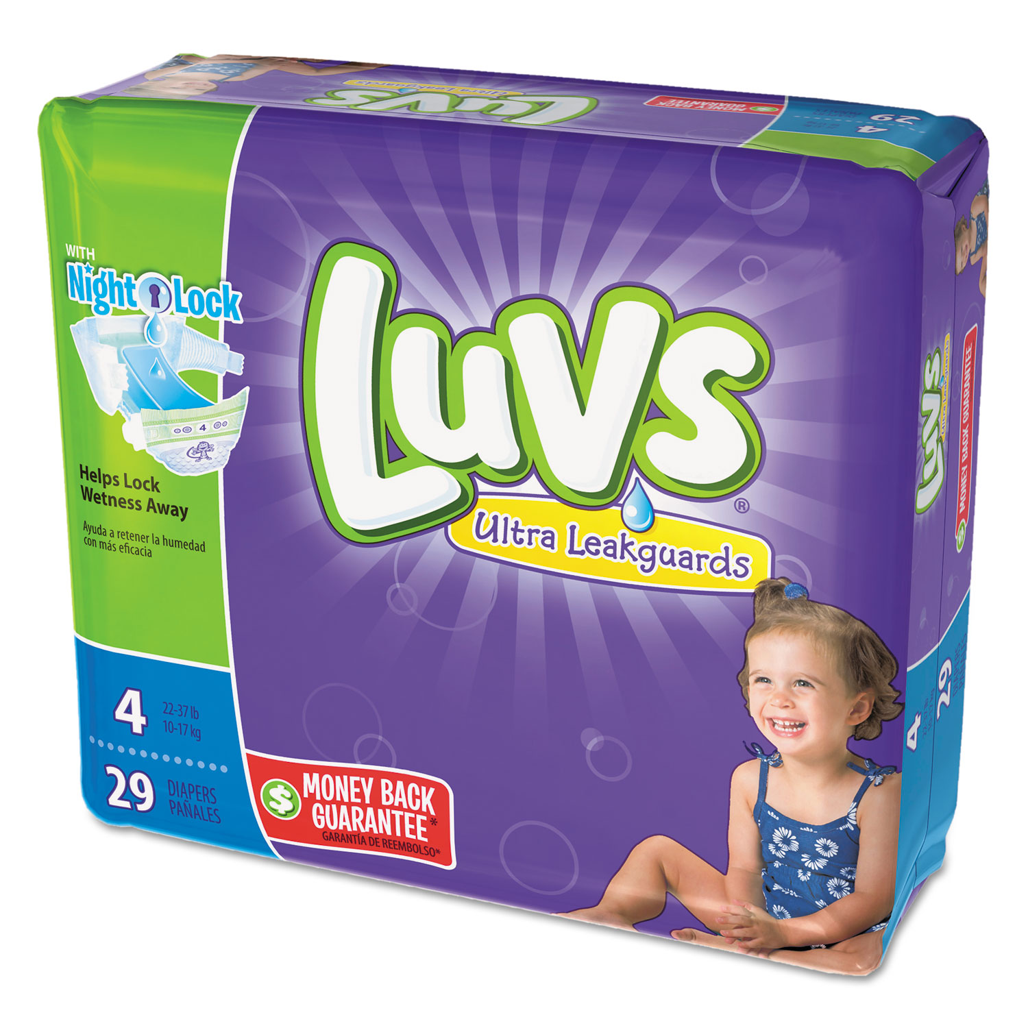 Diapers, Size 4: 22 to 37 lbs, 29/Pack, 4 Pack/Carton