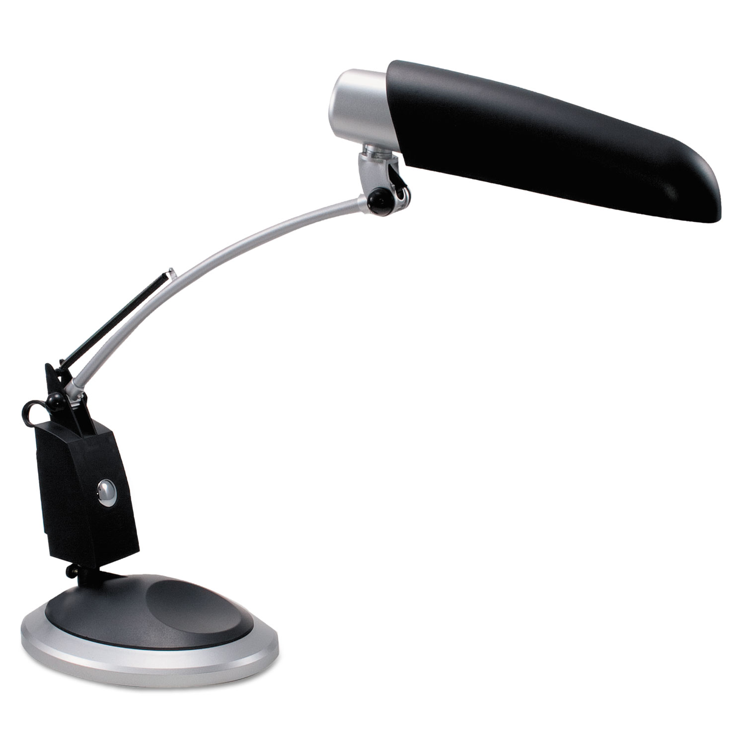 Full Spectrum 13W Desk Lamp, Spring Balance Arm w/14 Reach, Black/Silver