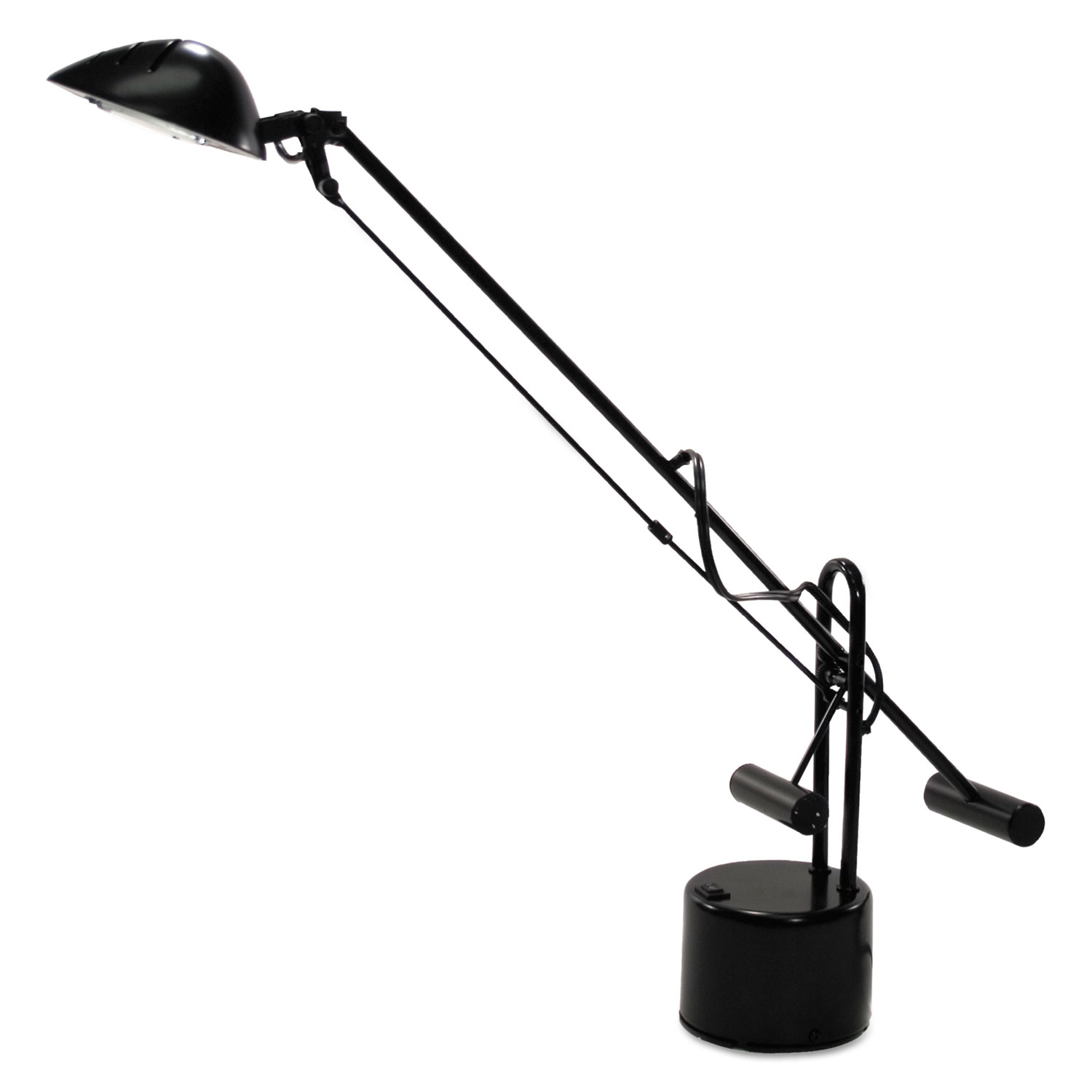 Counter-Balanced Halogen Desk Lamp, 22 Reach, Black