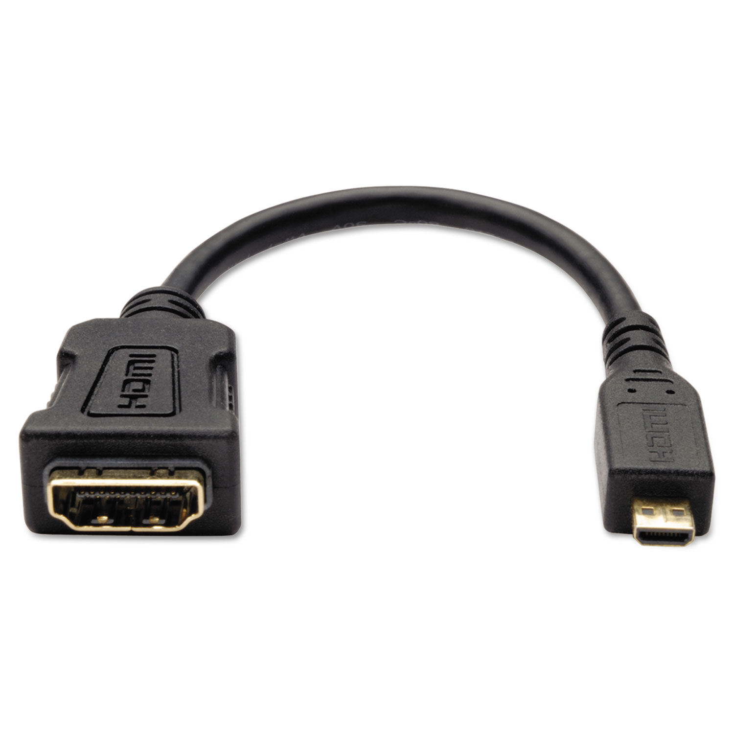  Tripp Lite P142-06N-MICRO Micro HDMI to HDMI Adapter, 1920 x 1200/1080p, (Type D M/F), 6, Black (TRPP14206NMICRO) 