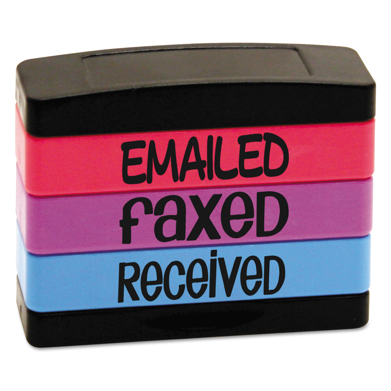  Stack Stamp 8800 Stack Stamp, EMAILED, FAXED, RECEIVED, 1 13/16 x 5/8, Assorted Fluorescent Ink (USS8800) 