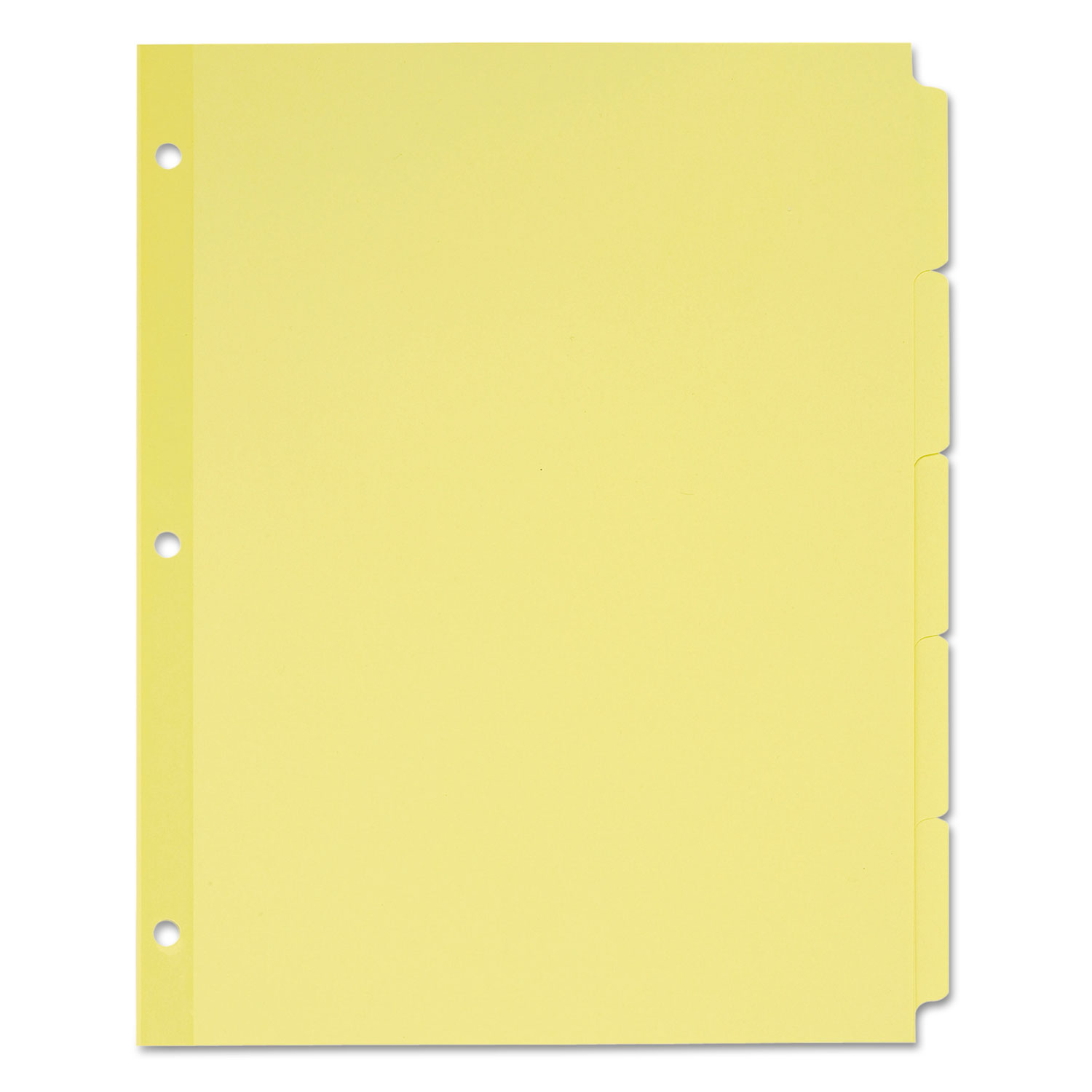 Write & Erase Plain-Tab Paper Dividers, 5-Tab, Letter, Buff, 36 Sets