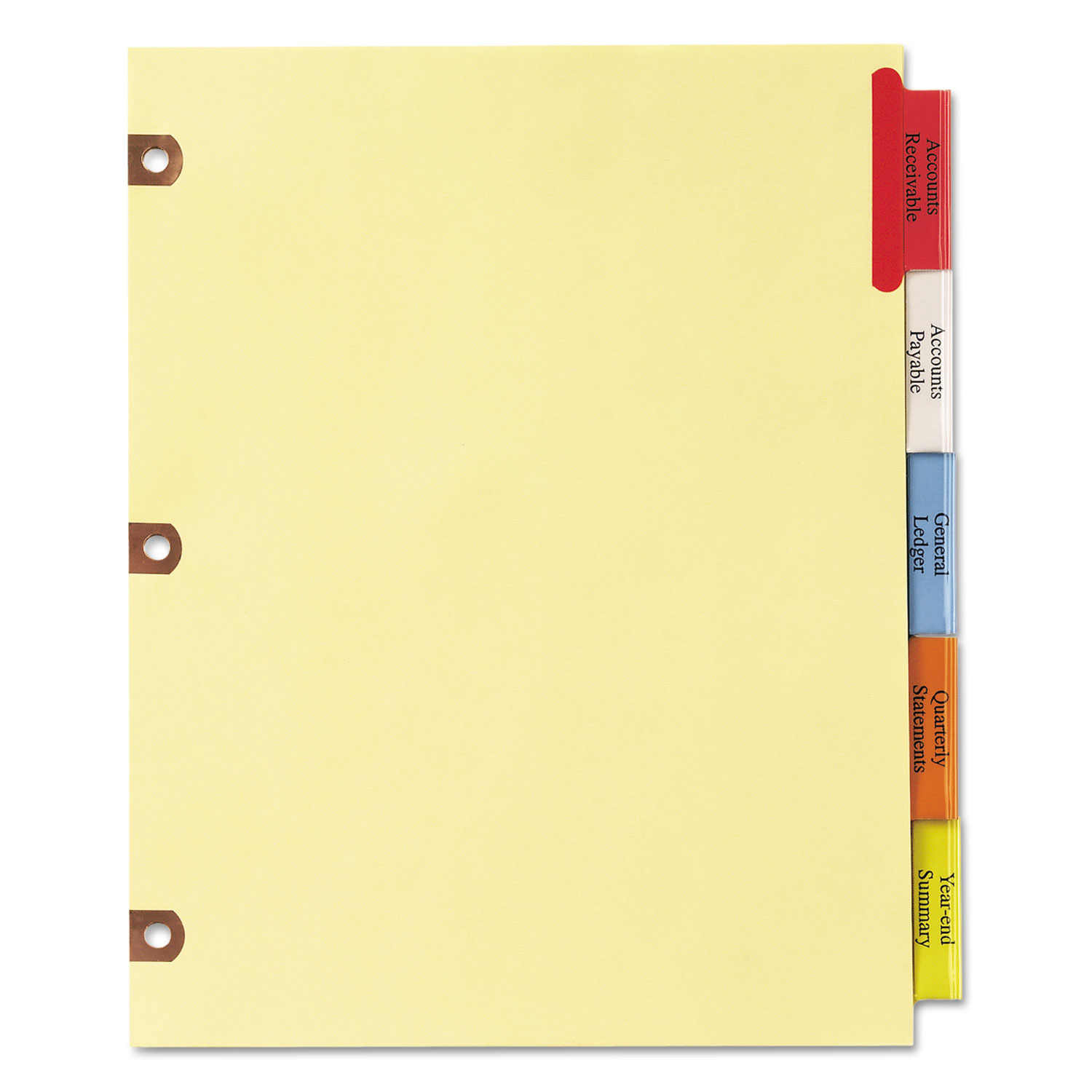 Insertable Big Tab Dividers, 5-Tab, Letter - Reparto