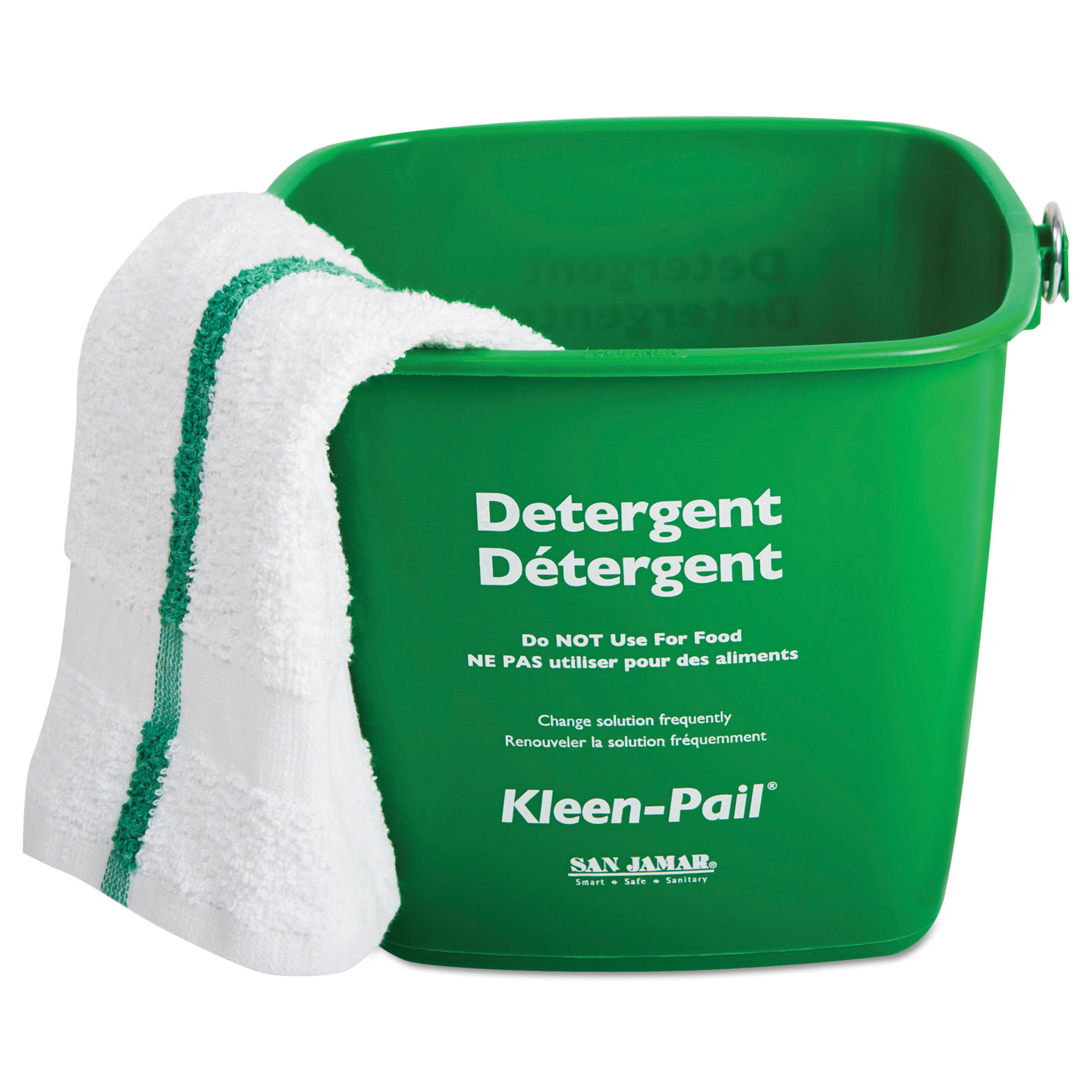Kleen-Pail, 6qt, Plastic, Green, 12/Carton