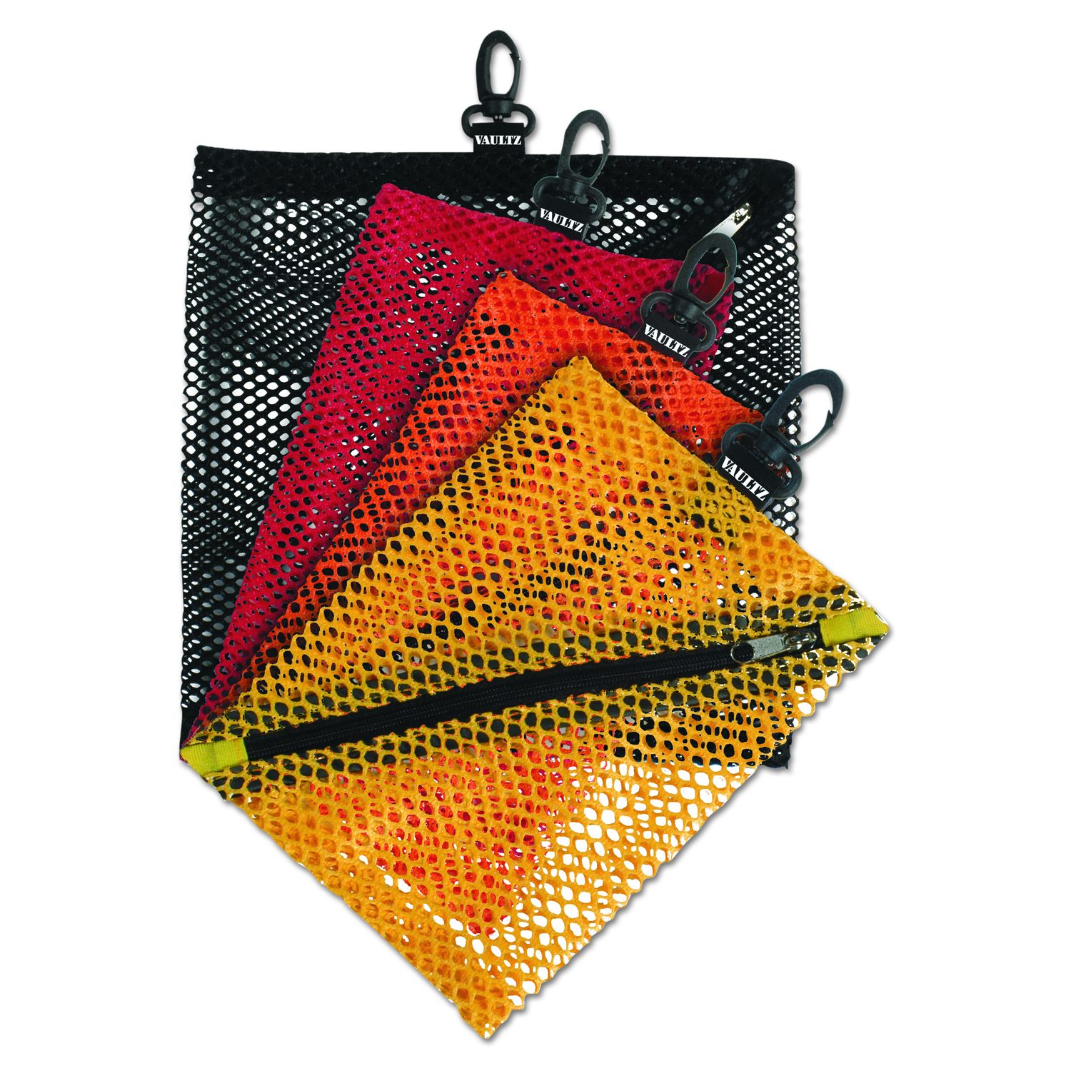 Vaultz Mesh Storage Bags, Assorted Colors, 4/PK - Janeice Products