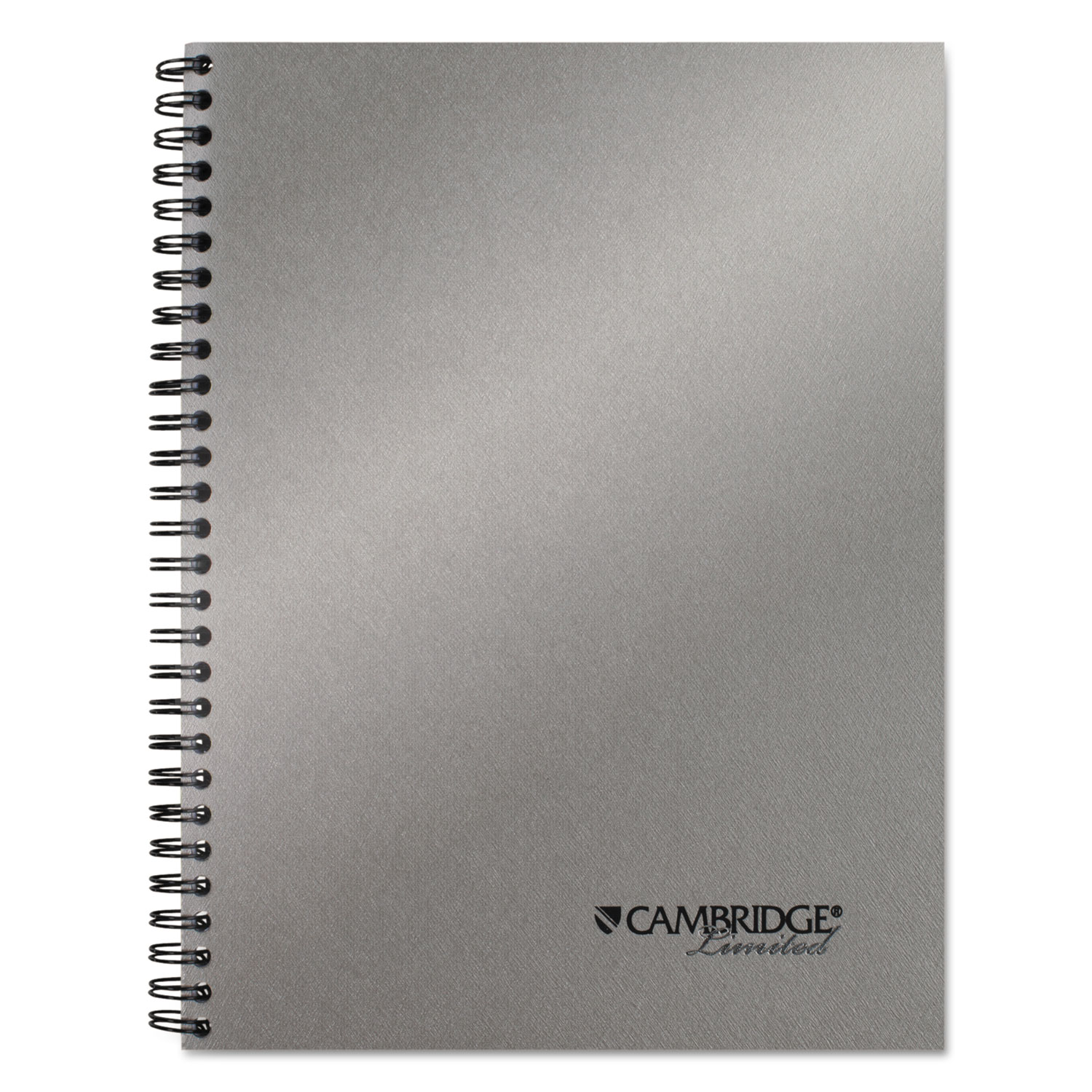 Side Bound Guided Business Notebook, 7 1/2 x 9 1/2, Metallic Silver, 80 Sheets
