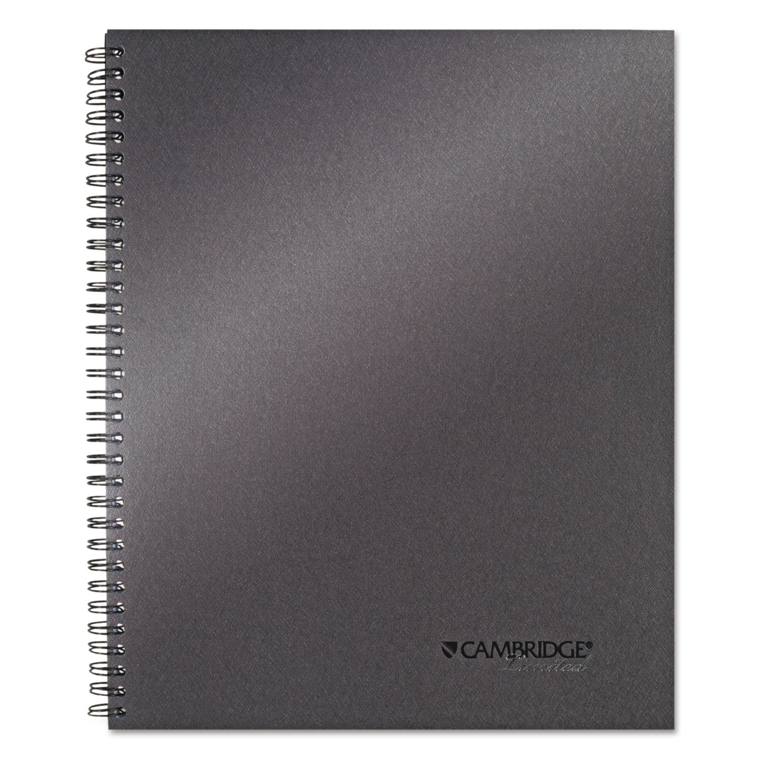  Cambridge 06328 Wirebound Business Notebook, Wide/Legal Rule, Metallic Titanium, 11 x 9.25, 80 Sheets (MEA06328) 