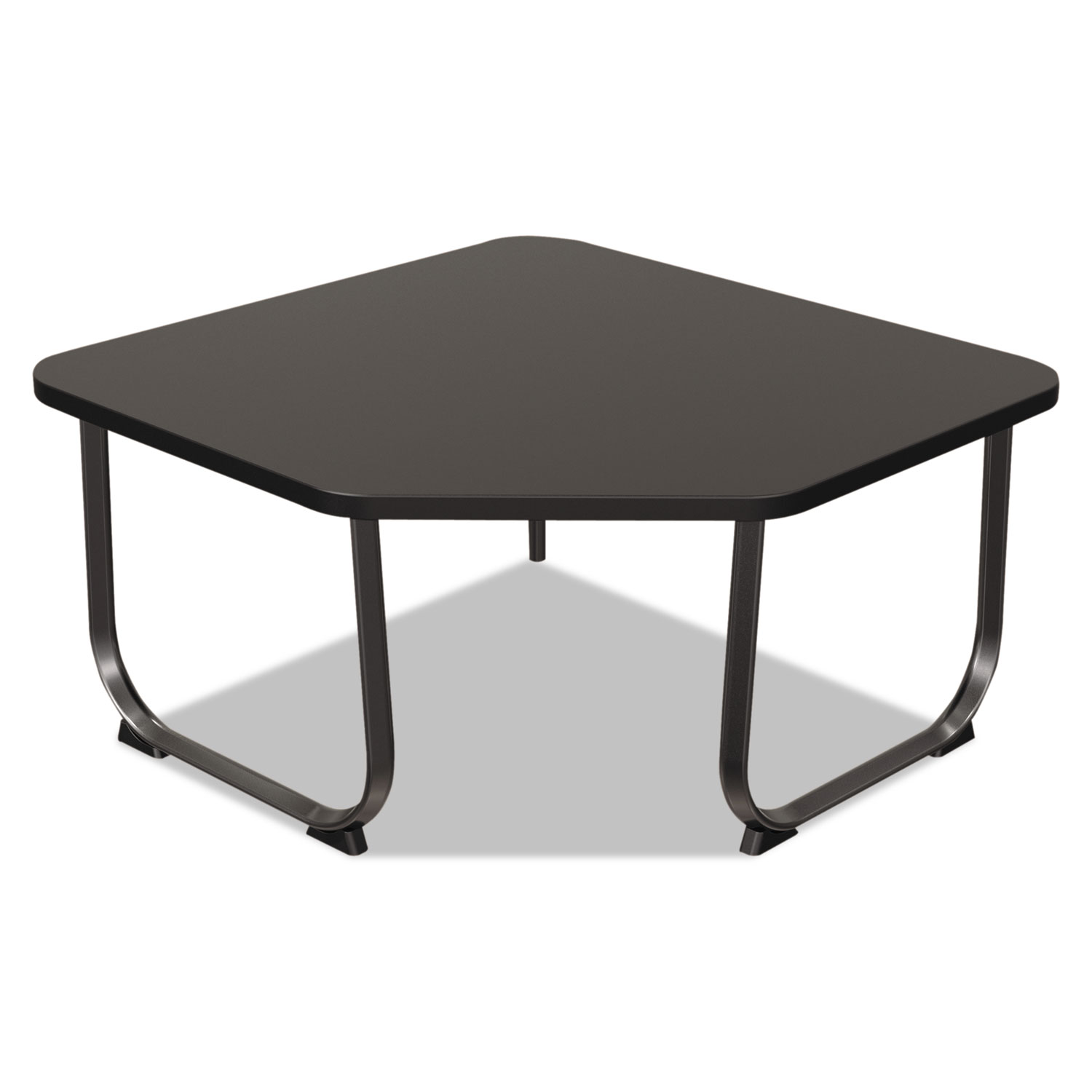 Oui Reception and Lobby Tables, Corner Table, 31w x 31d x 19h, Black