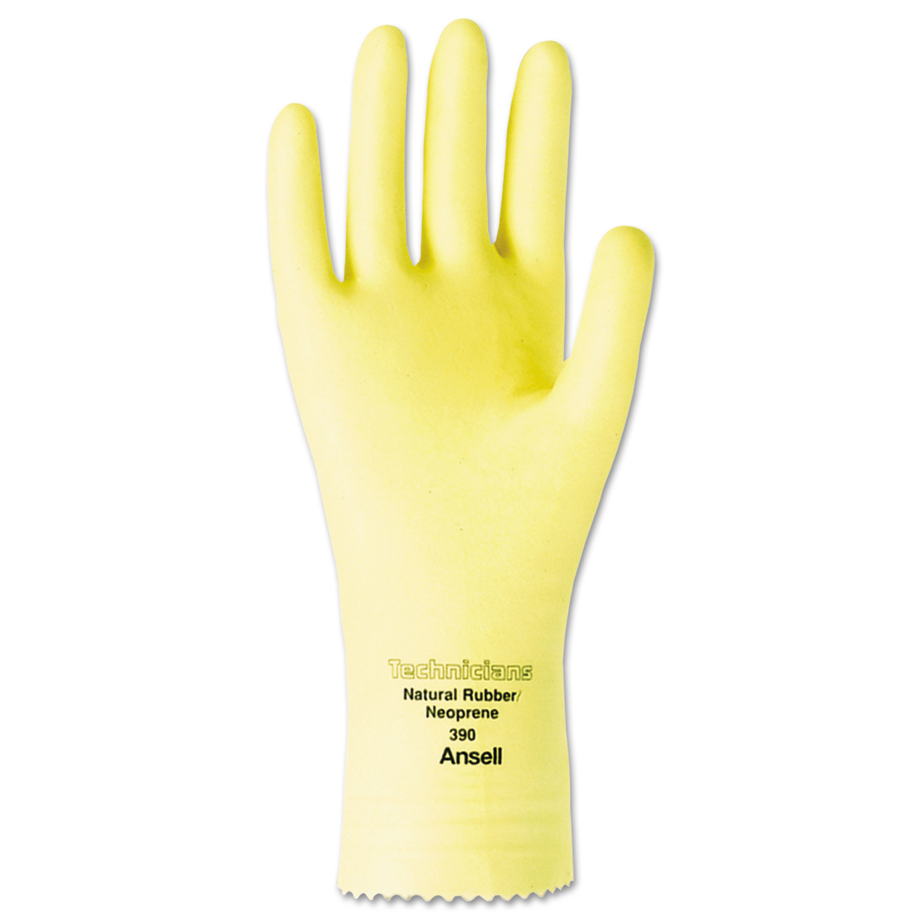  AnsellPro 103140 Technicians Latex/Neoprene Blend Gloves, Size 7, 12 Pairs (ANS3907) 