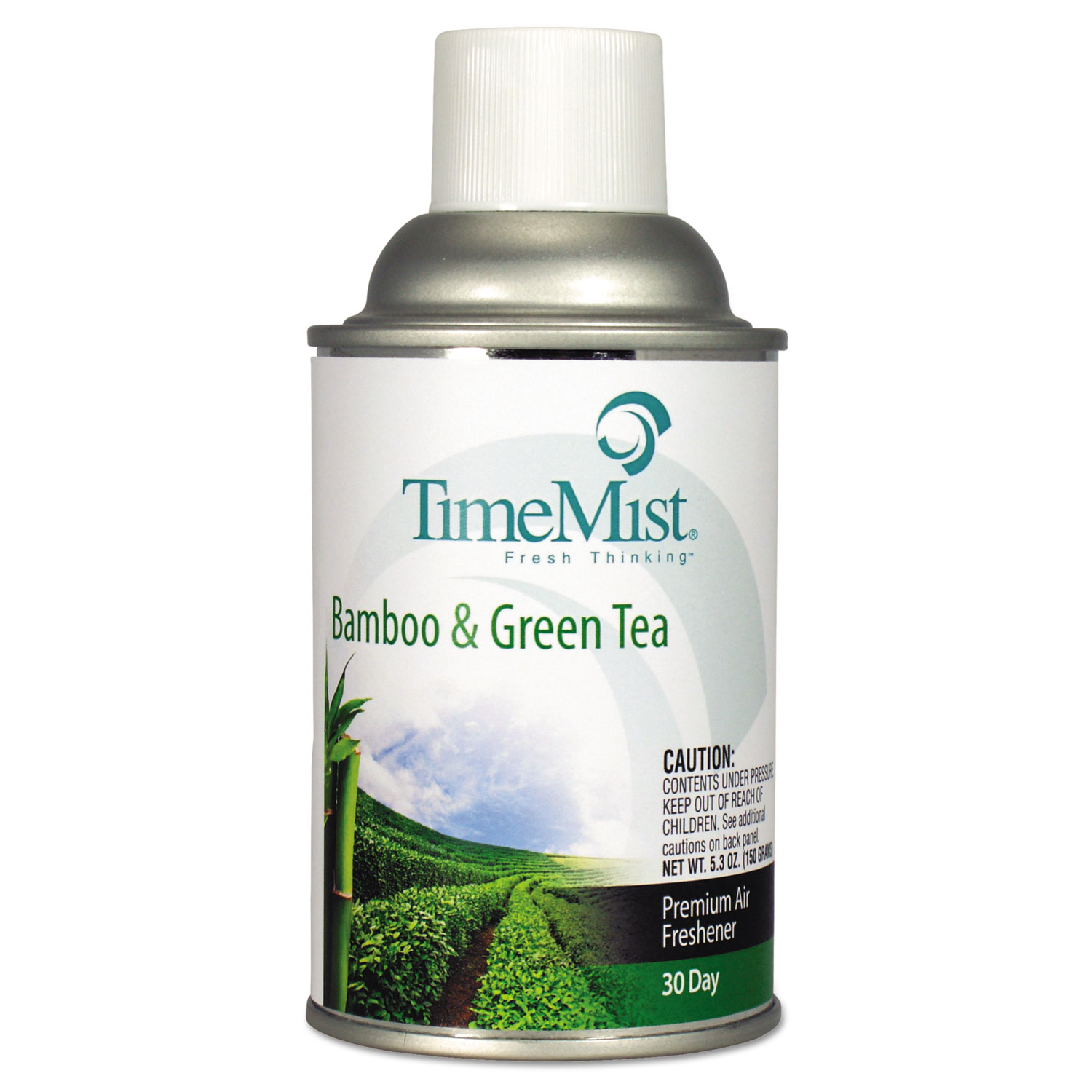 Premium Metered Air Freshener Refill, Bamboo/Green Tea, 6.6 oz Aerosol, 12/Carton