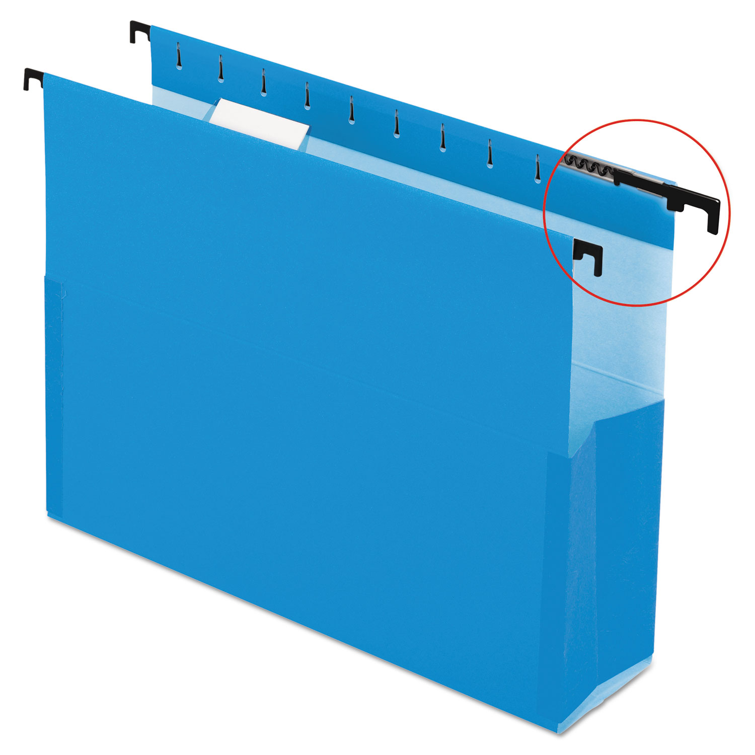 SureHook Reinforced Hanging Box Files, 2 Exp with Sides, Letter, Blue, 25/Box
