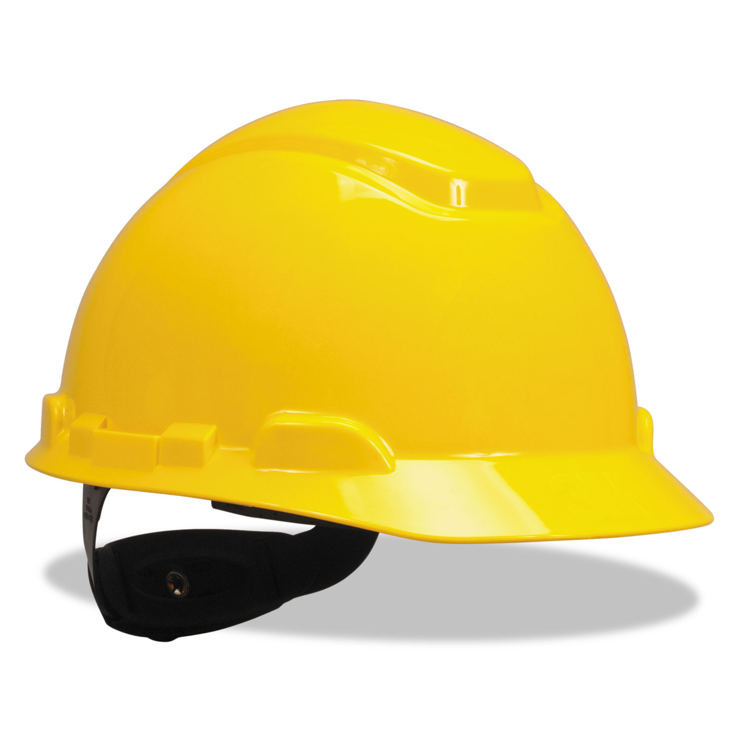  3M H-702R H-700 Series Hard Hat with Four Point Ratchet Suspension, Yellow (MMMH702R) 