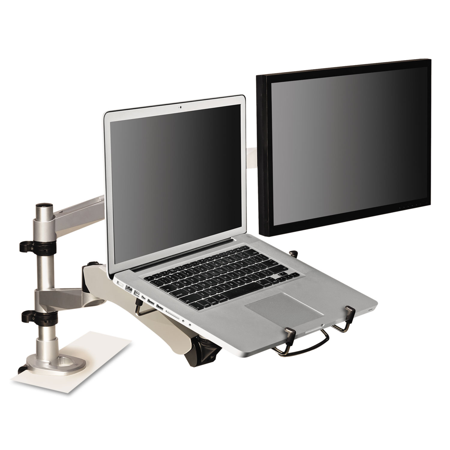  3M MALAPTOP2 Monitor Arm Laptop Adapter, 3.75w x 12.25d x 13.38h, Silver/Black (MMMMALAPTOP2) 