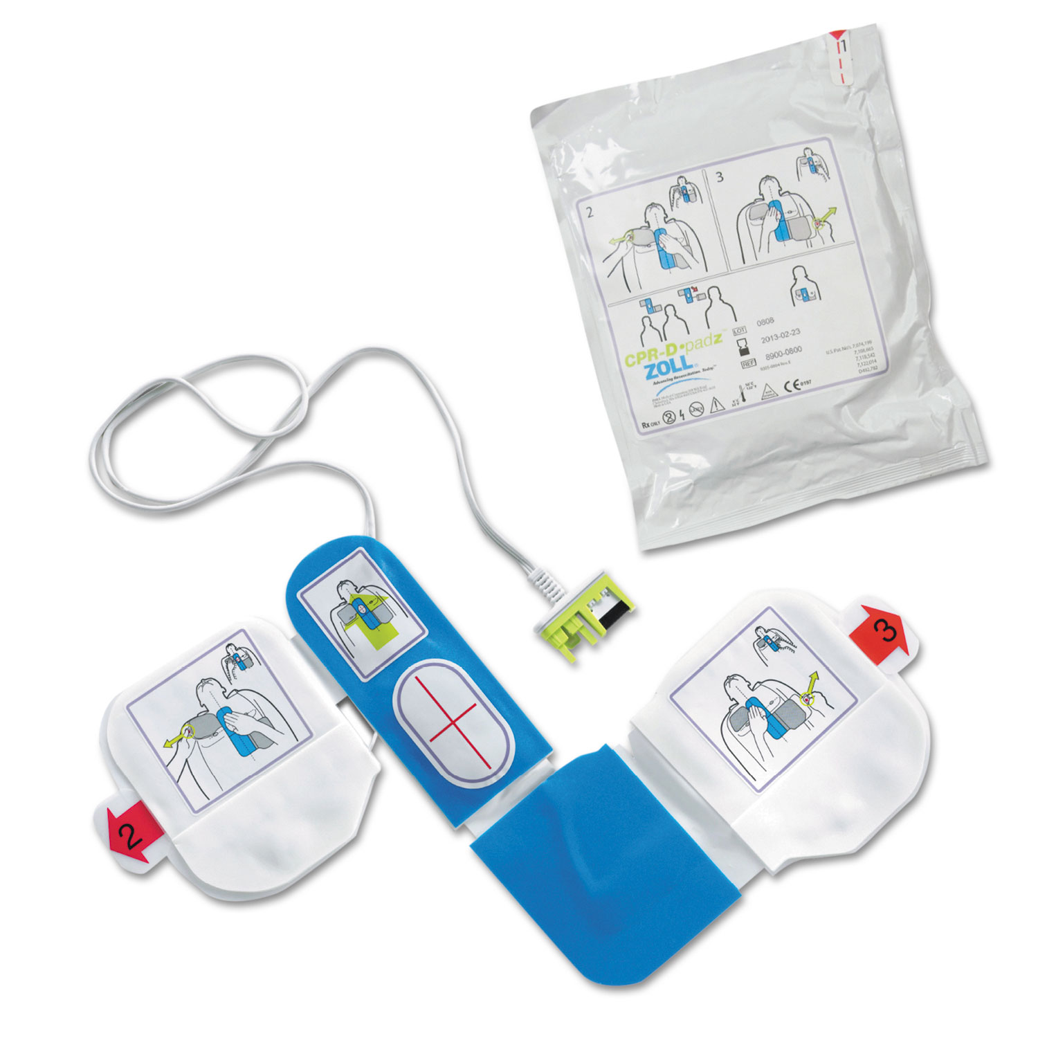  ZOLL 8900080001 CPR-D-Padz Adult Electrodes, 5-Year Shelf Life (ZOL8900080001) 