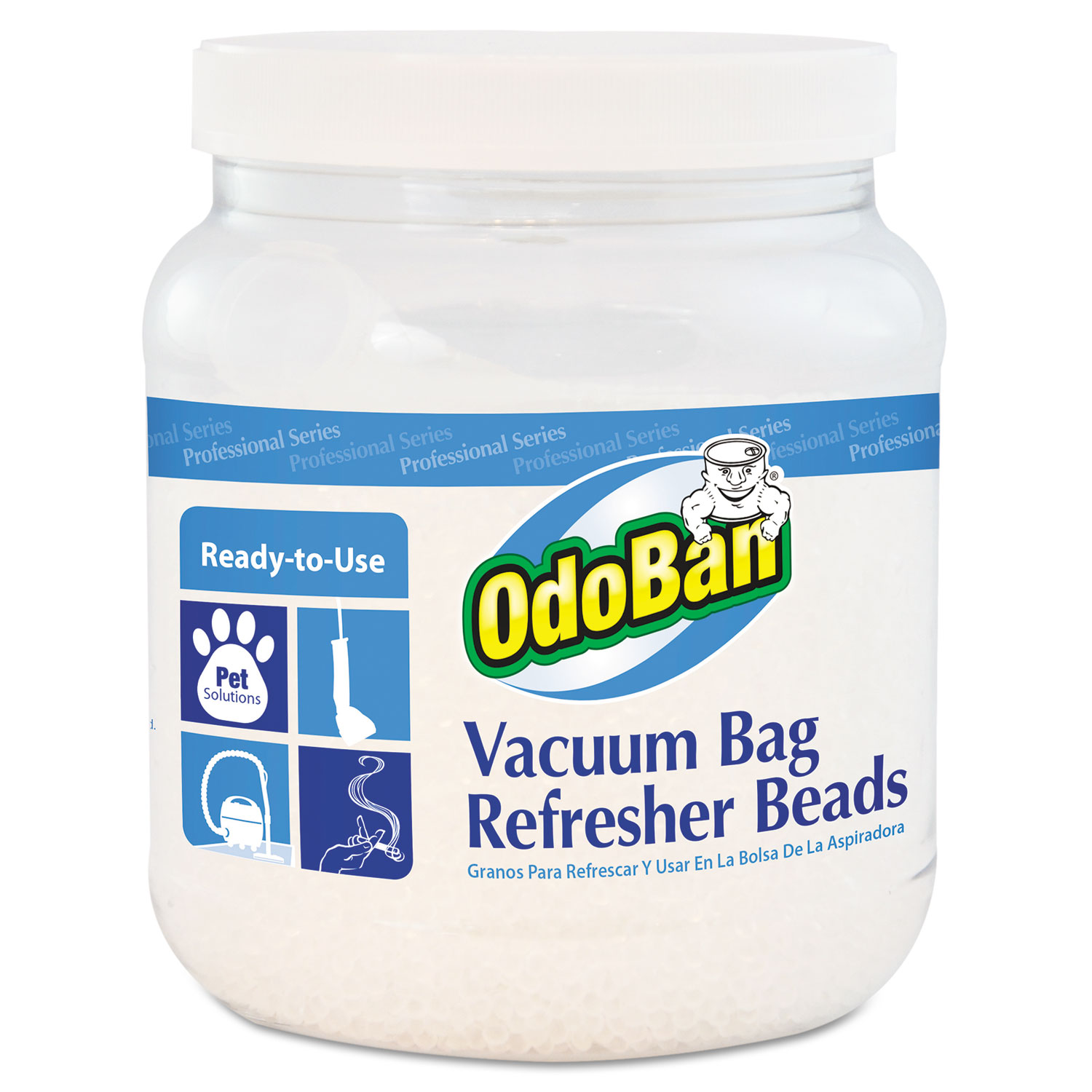 Vacuum Bag Refresher Beads, Fresh Scent, 24 oz Jar, 12/Carton