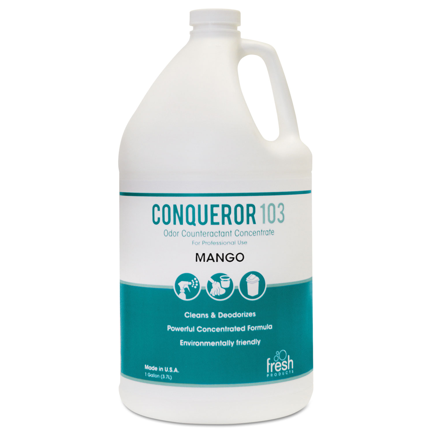  Fresh Products 1-WB-MG-F Conqueror 103 Odor Counteractant Concentrate, Mango, 1 gal Bottle, 4/Carton (FRS1WBMG) 