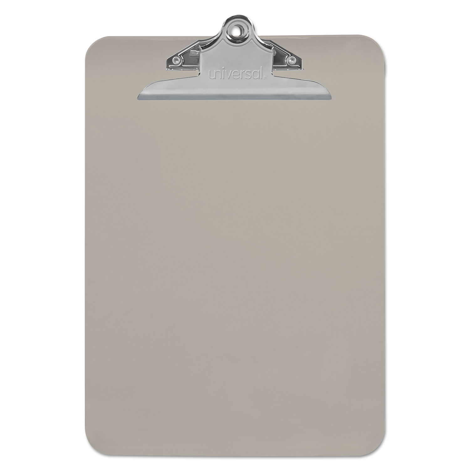 Plastic Clipboard with High Capacity Clip, 1 Capacity, Holds 8 1/2 x 12, Smoke