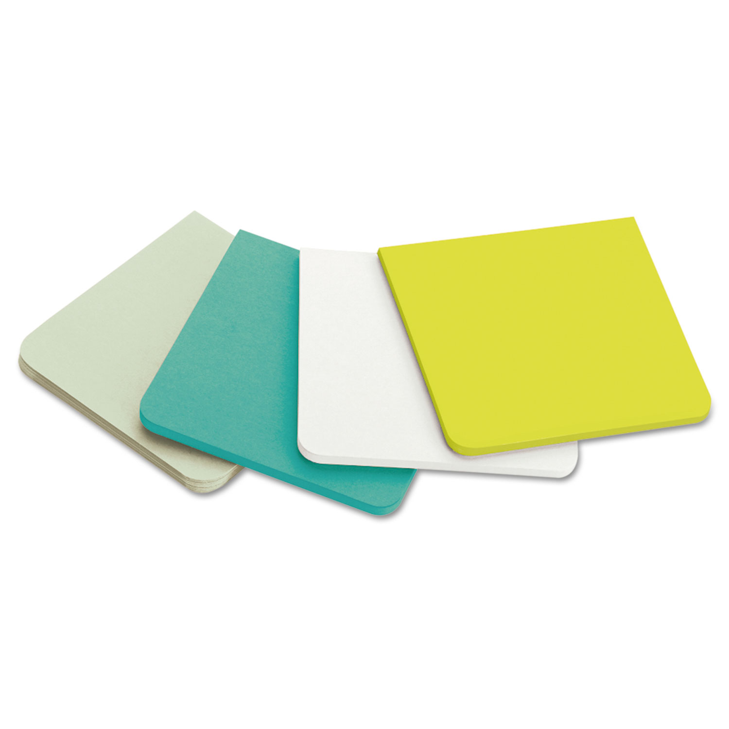 Full Adhesive Notes, 2 x 2, Assorted Bora Bora Colors, 25-Sheet, 8/Pack