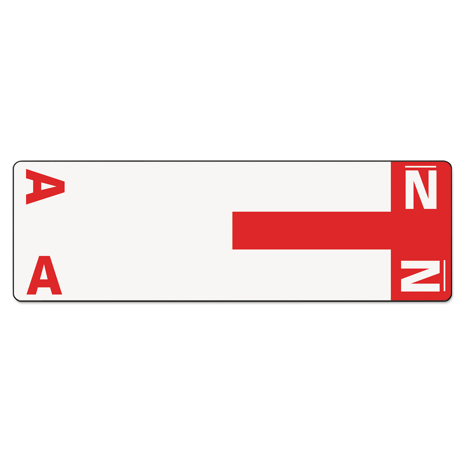  Smead 67152 AlphaZ Color-Coded First Letter Combo Alpha Labels, A/N, 1.16 x 3.63, Red/White, 5/Sheet, 20 Sheets/Pack (SMD67152) 