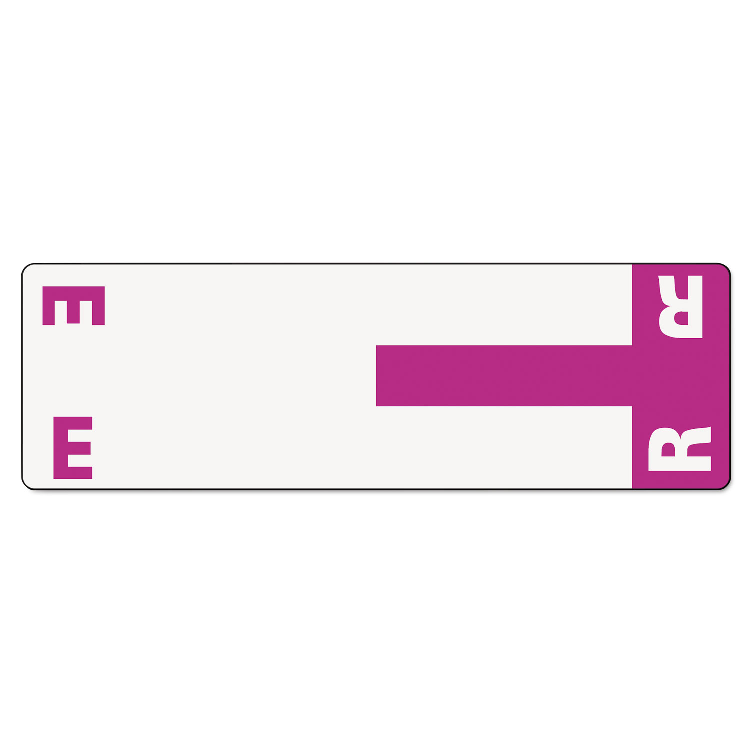 Alpha-Z Color-Coded First Letter Name Labels, E & R, Purple, 100/Pack