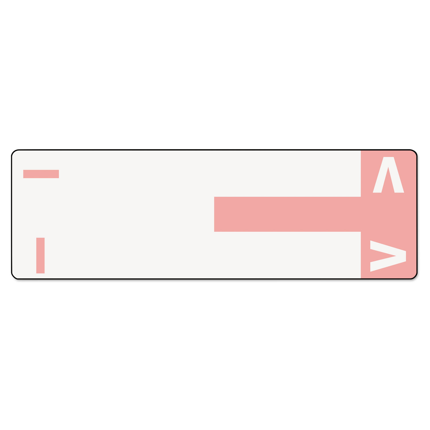  Smead 67160 AlphaZ Color-Coded First Letter Combo Alpha Labels, I/V, 1.16 x 3.63, Pink/White, 5/Sheet, 20 Sheets/Pack (SMD67160) 