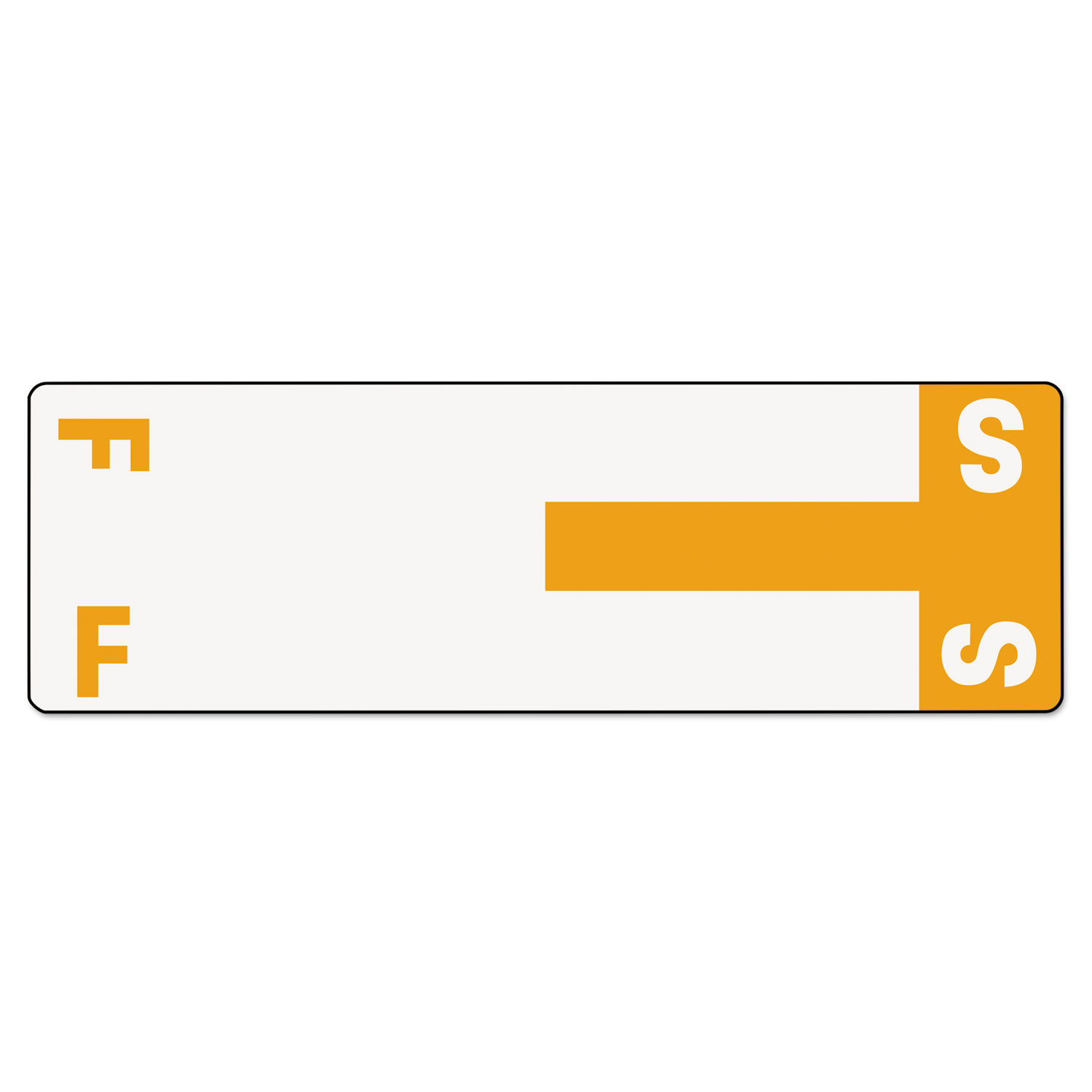  Smead 67157 AlphaZ Color-Coded First Letter Combo Alpha Labels, F/S, 1.16 x 3.63, Orange/White, 5/Sheet, 20 Sheets/Pack (SMD67157) 