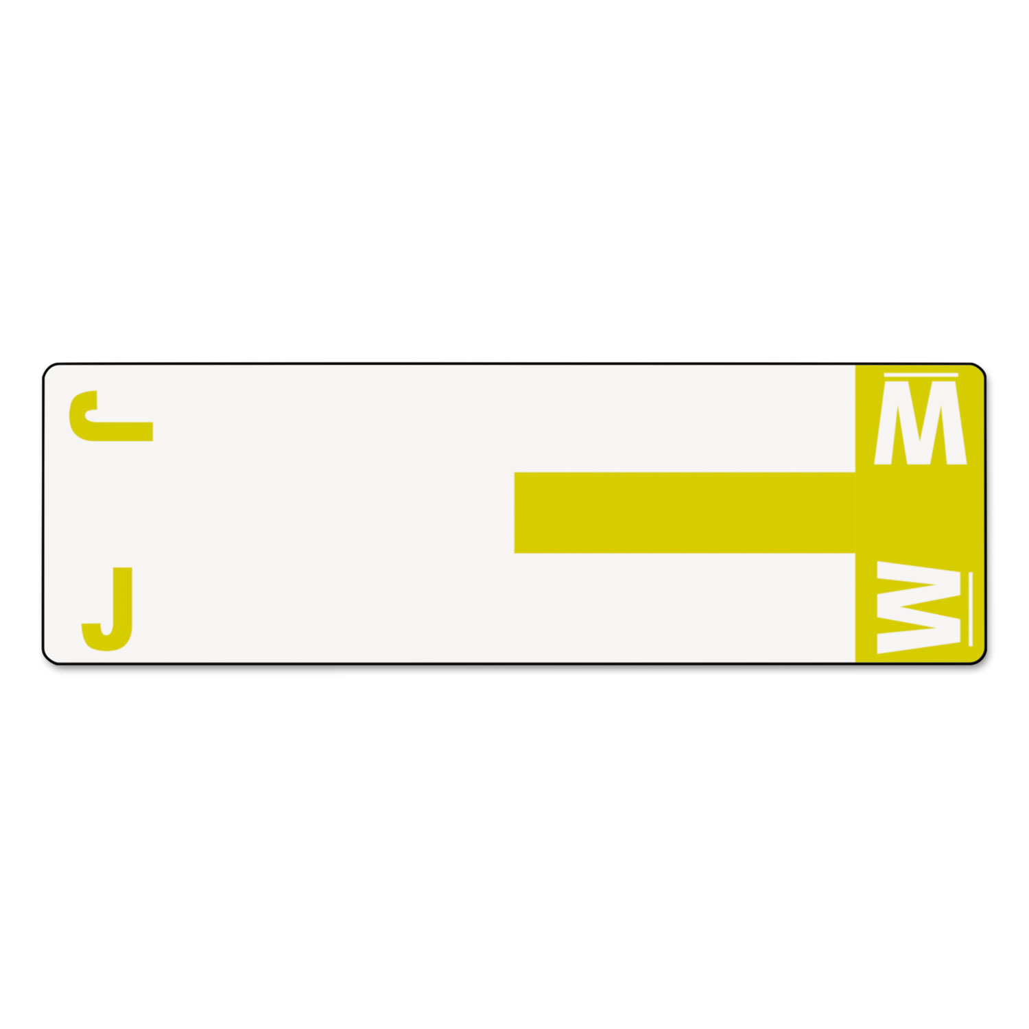  Smead 67161 AlphaZ Color-Coded First Letter Combo Alpha Labels, J/W, 1.16 x 3.63, White/Yellow, 5/Sheet, 20 Sheets/Pack (SMD67161) 
