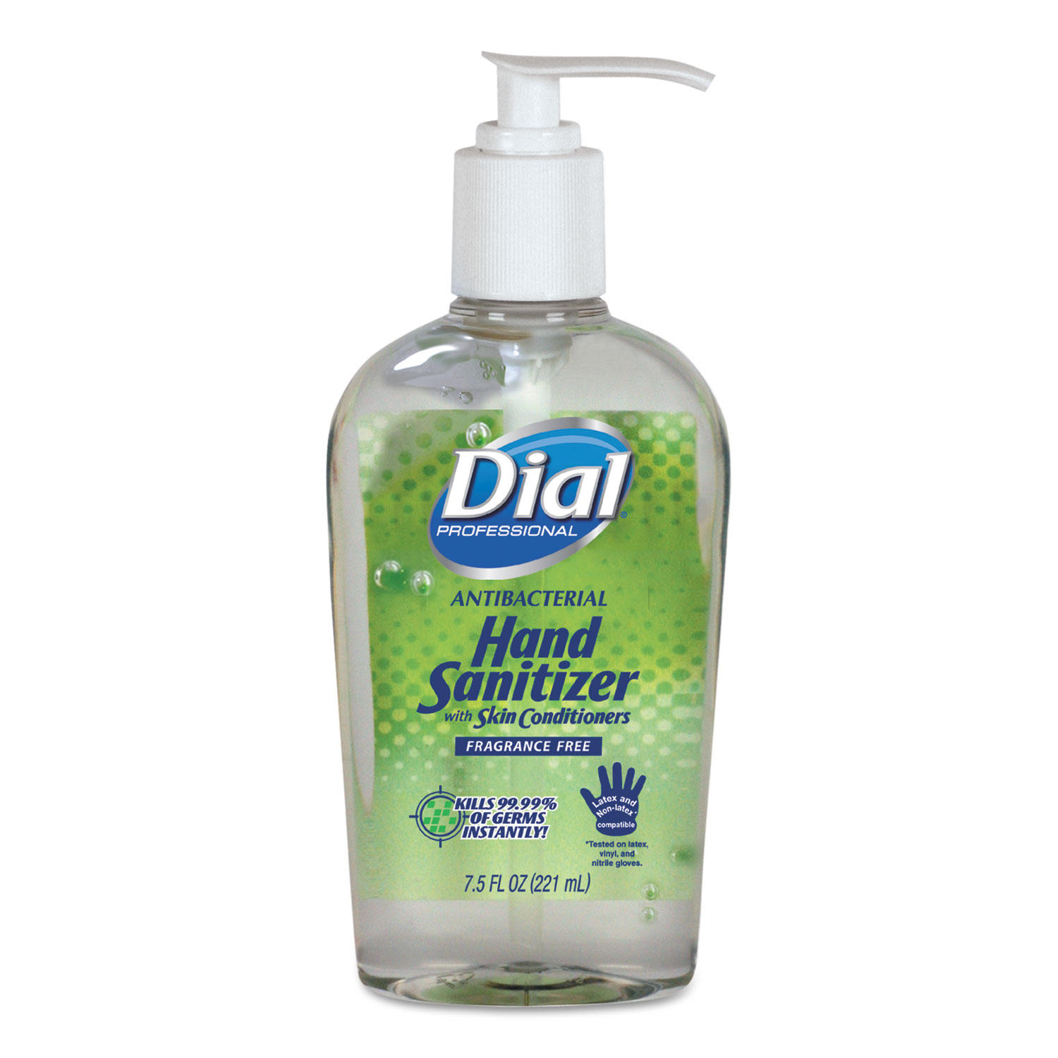 Antibacterial with Moisturizers Gel Hand Sanitizer, 7.5 oz Pump Bottle, Fragrance-Free, 12/Carton